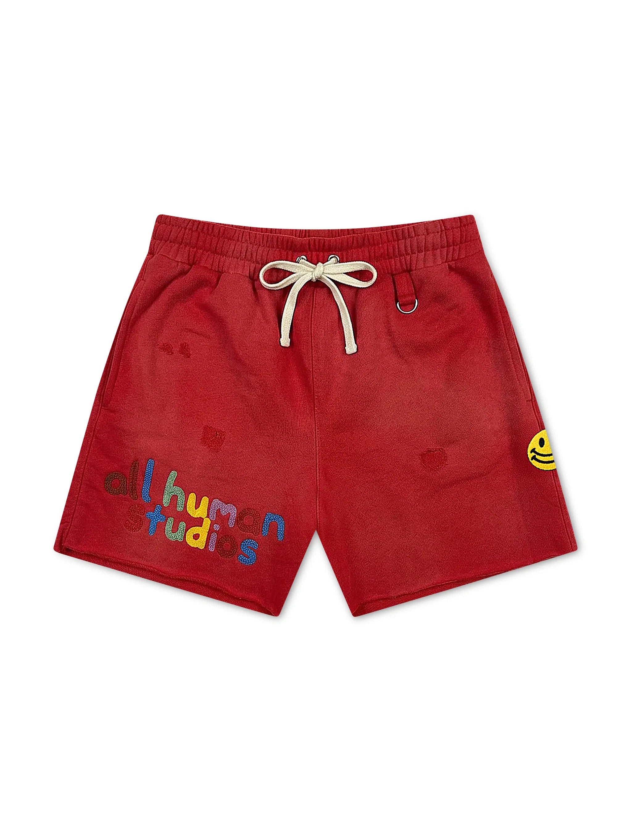 All Human H.O.M.E Shorts - Red Wash by Denim Exchange