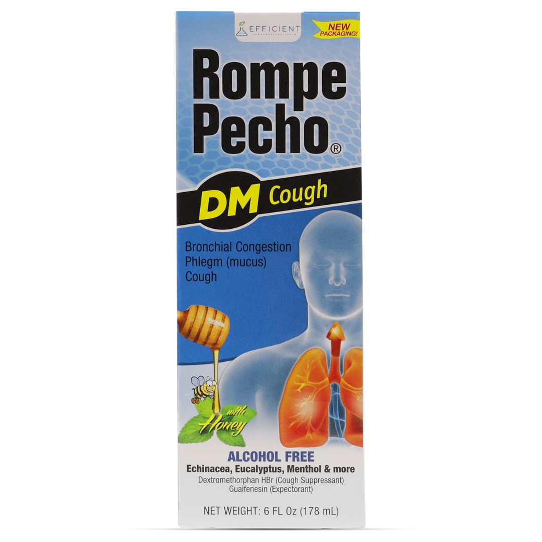 Rompe Pecho DM Expectorant Cough & Cold Syrup (6oz) DestGlow