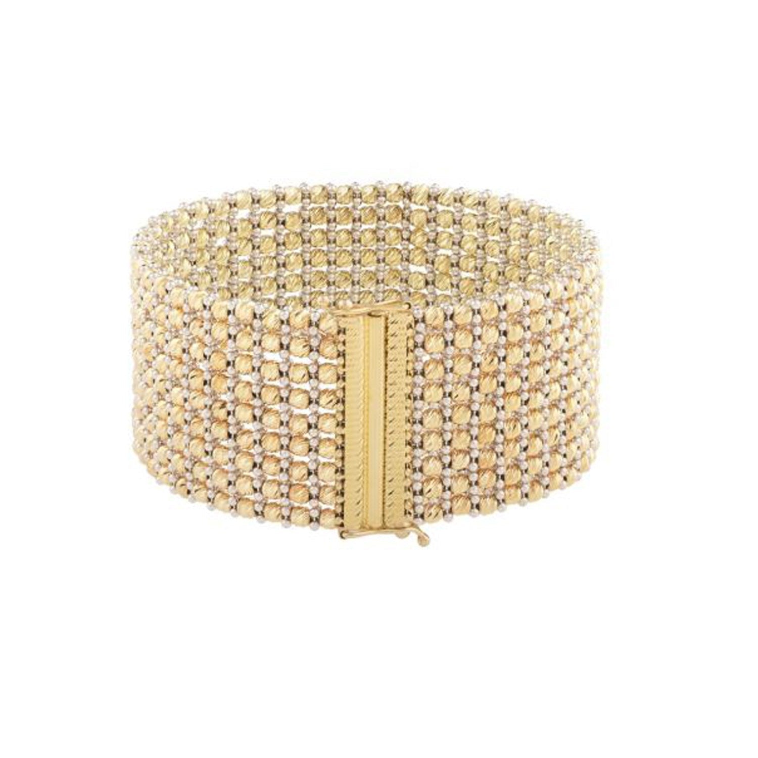 14k Two Tone Gold Red Carpet Bracelet (25.40 mm) DestGlow