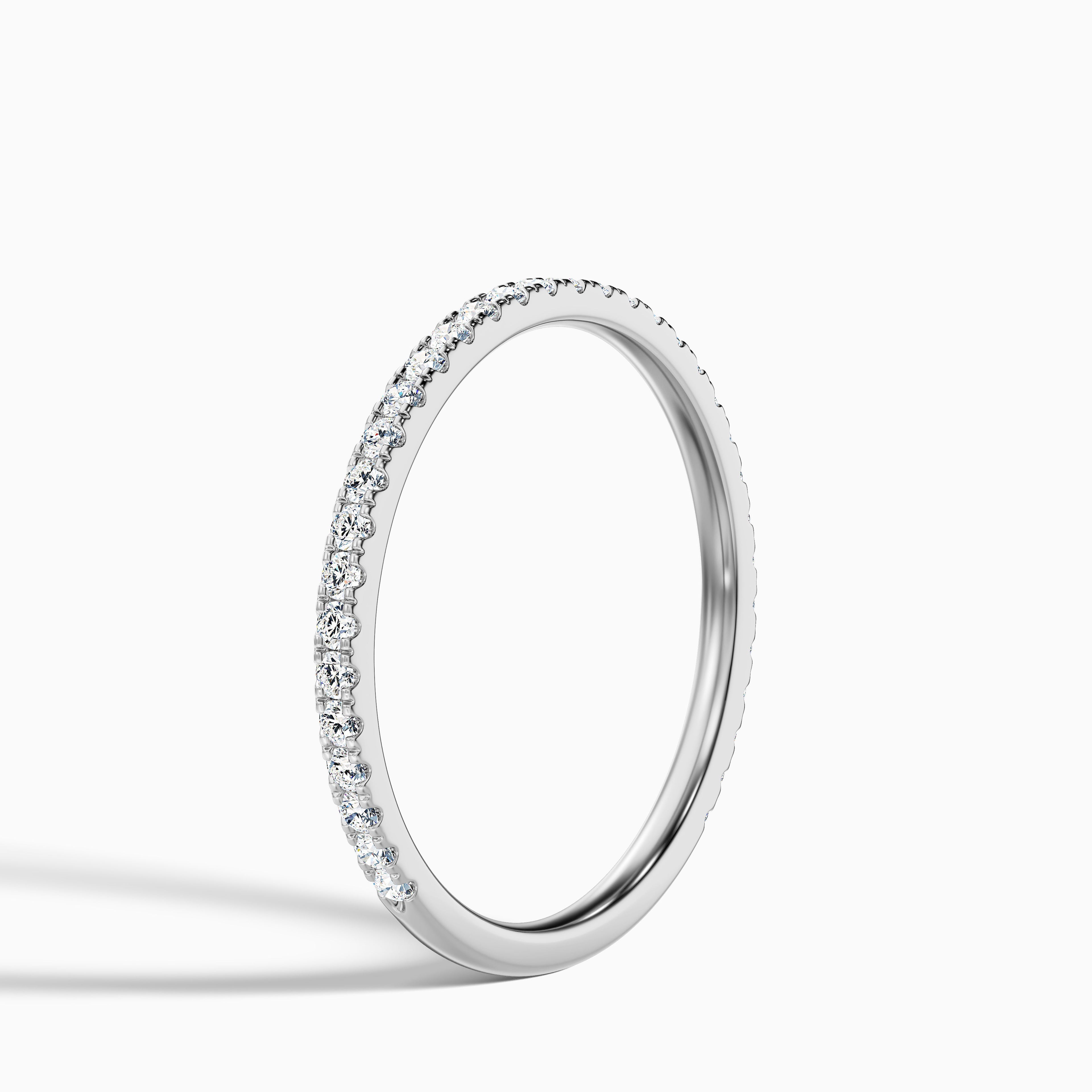 Livia Round Cut Lab Grown Diamond Three Quarter Eternity Wedding Band