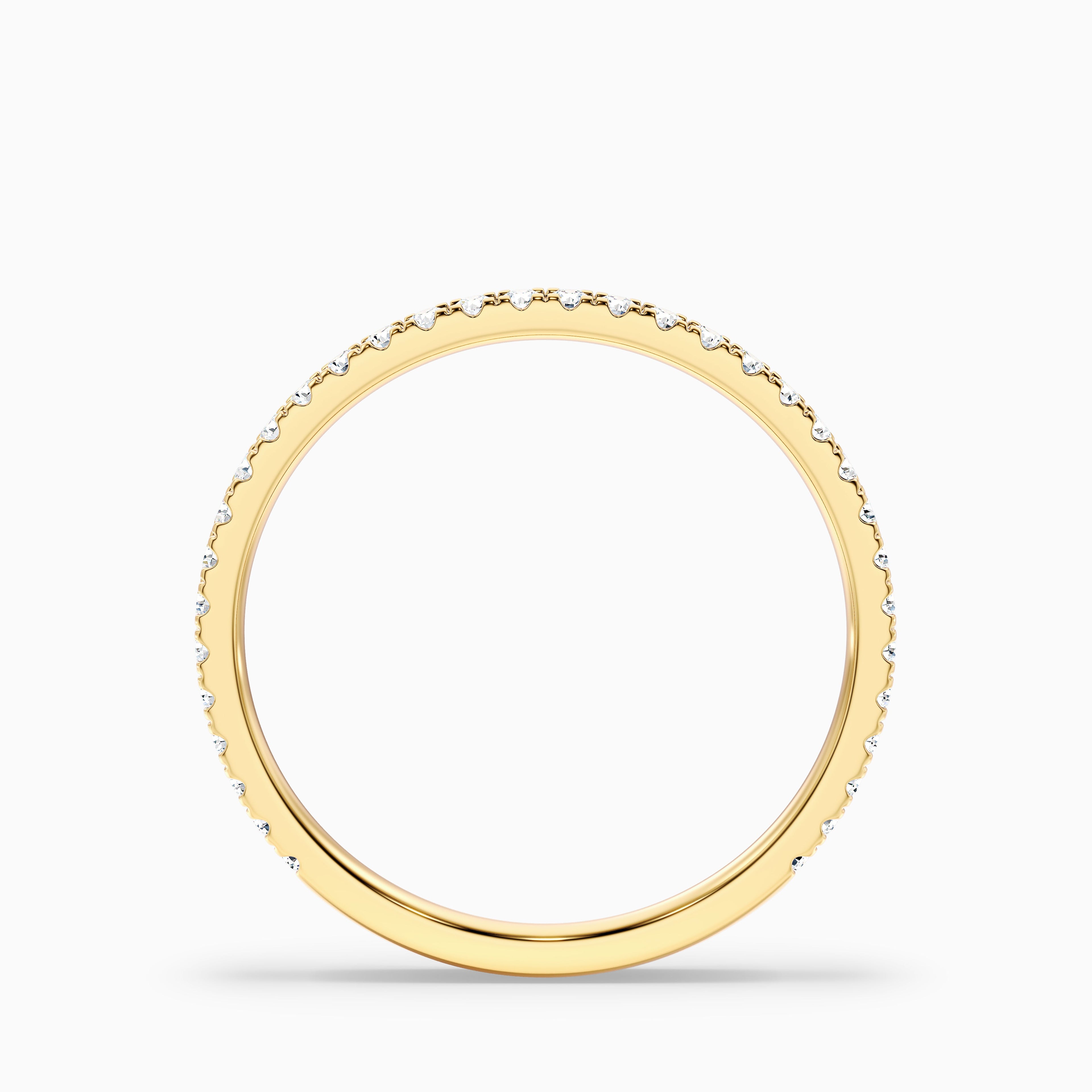 Livia Round Cut Lab Grown Diamond Three Quarter Eternity Wedding Band