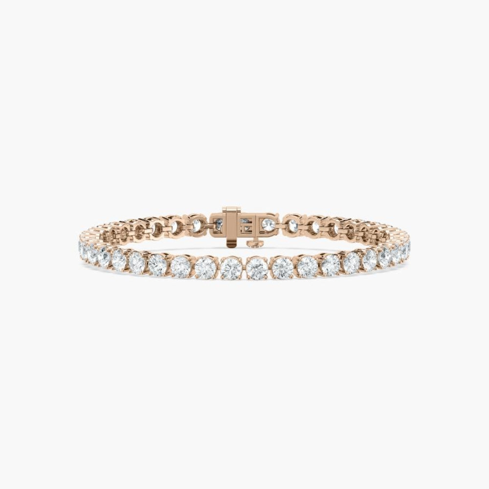 Lacey Round Cut Lab Grown Diamond Tennis Bracelet