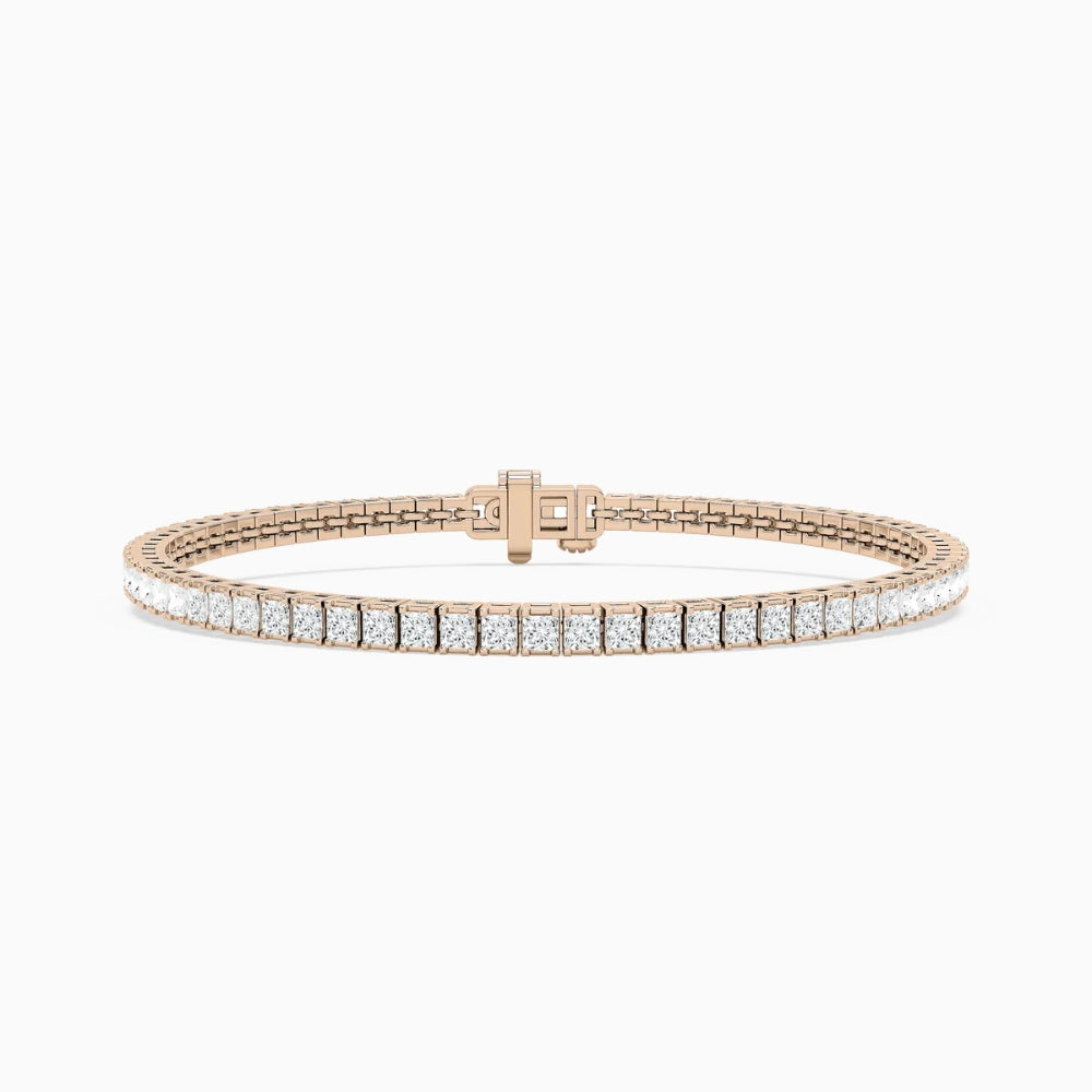 Breezy Princess Cut Lab Grown Diamond Tennis Bracelet