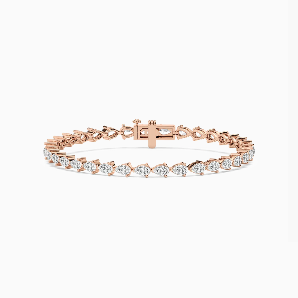 Gianna Pear Cut Lab Grown Diamond Curved Tennis Bracelet