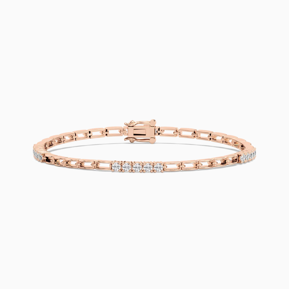Hailey Round Cut Lab Grown Diamond Tennis Bracelet