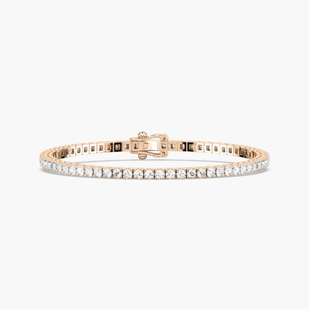 Riley Round Cut Lab Grown Diamond Tennis Bracelet