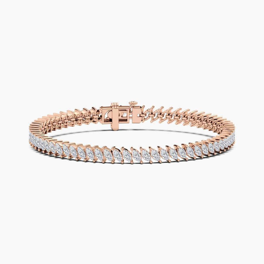 Bella Marquise Cut Lab Grown Diamond Tennis Bracelet