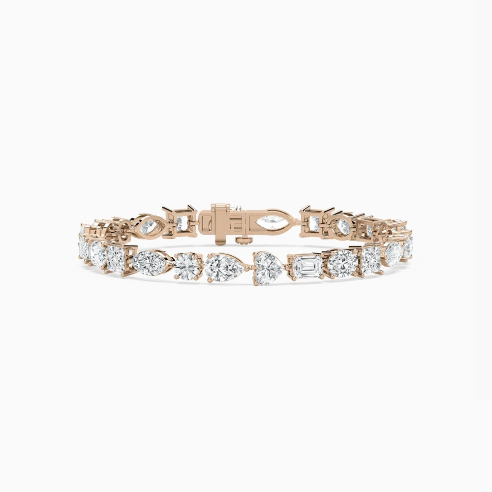 Becky Multi Shaped Lab Grown Diamond Tennis Bracelet