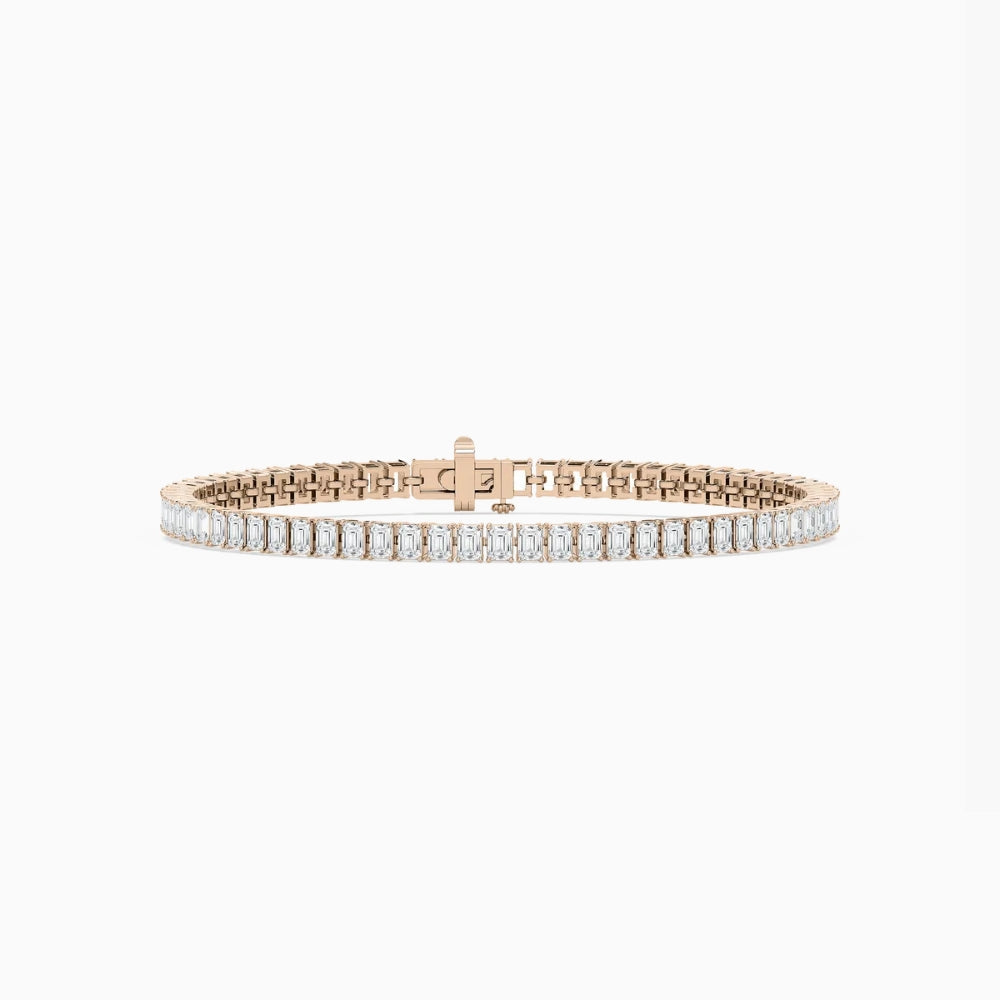 Brynn Emerald Cut Lab Grown Diamond Tennis Bracelet