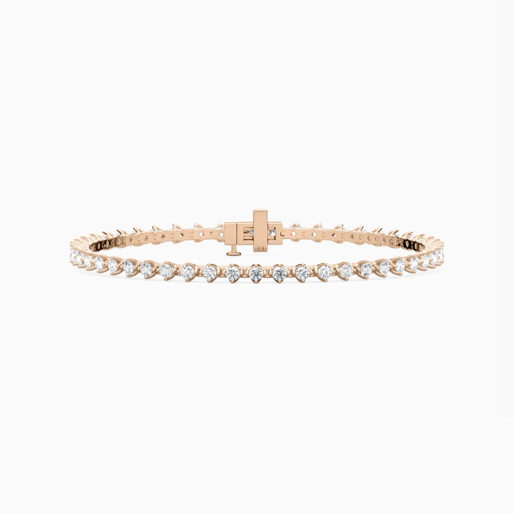 Casey Round Cut Lab Grown Diamond Tennis Bracelet