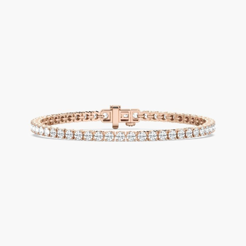 Reina Round Lab Grown Diamond Dazzling Tennis Bracelet