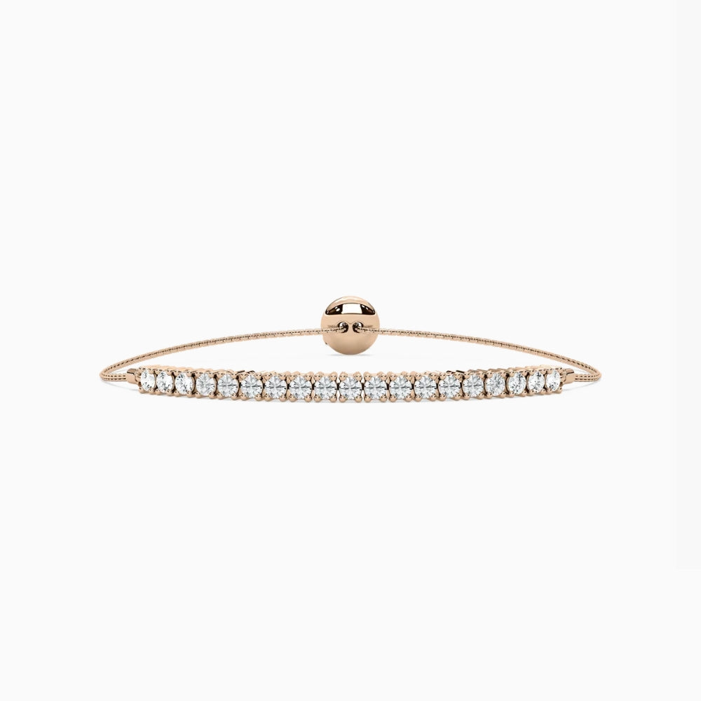 Kylie Round Cut Lab Grown Diamond Bolo Bracelet