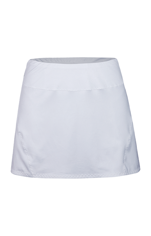 Jaclyn Pleated Skort - White - 13.5" Length DestGlow