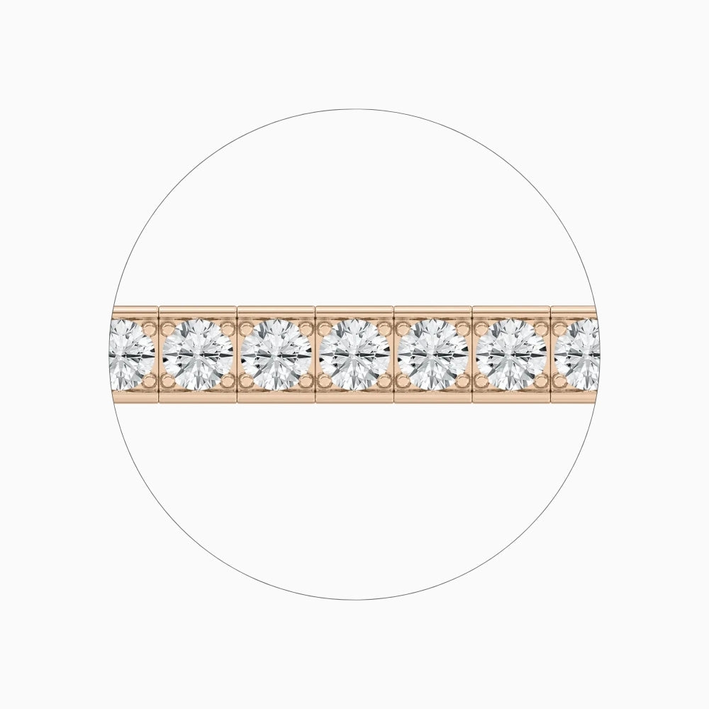 Clara Round Cut Lab Grown Diamond Gleaming Grid Bracelet
