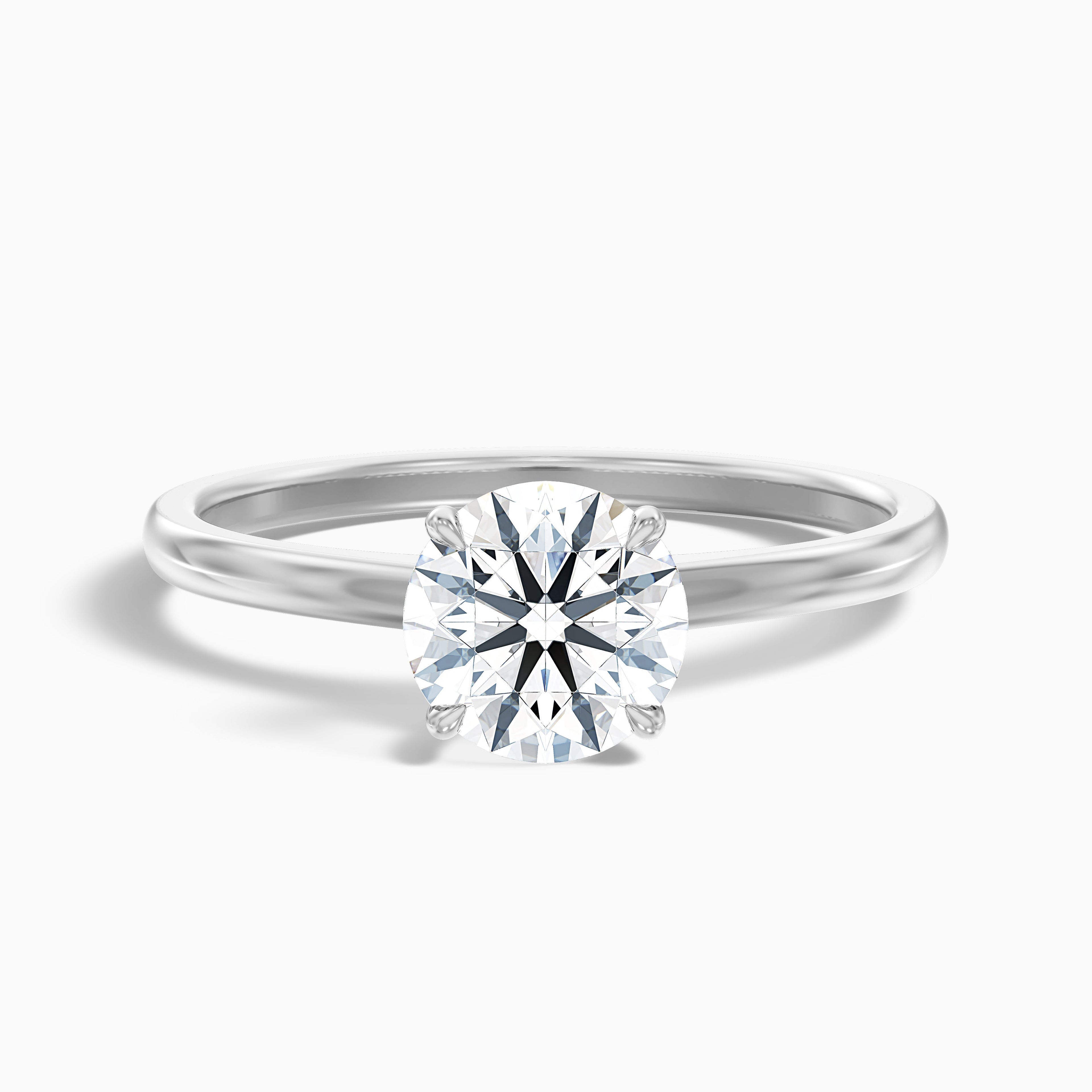 Ada 4.5 Carat Round Solitaire Lab Grown Engagement Ring in 18k Rose Gold