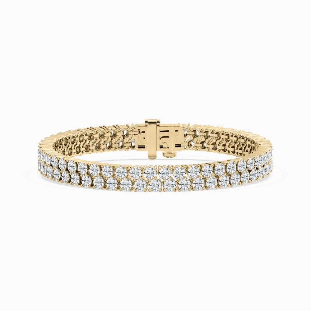 Delia Round Cut Lab Grown Diamond Mirror Magic Tennis Bracelet