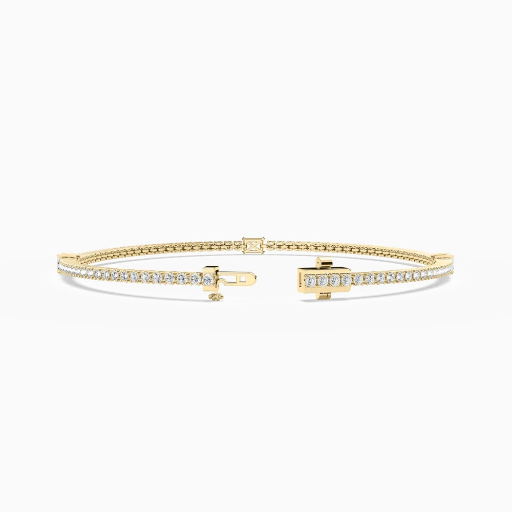 Ellie Round And Emerald Lab Grown Diamond Ingrid Tennis Bracelet