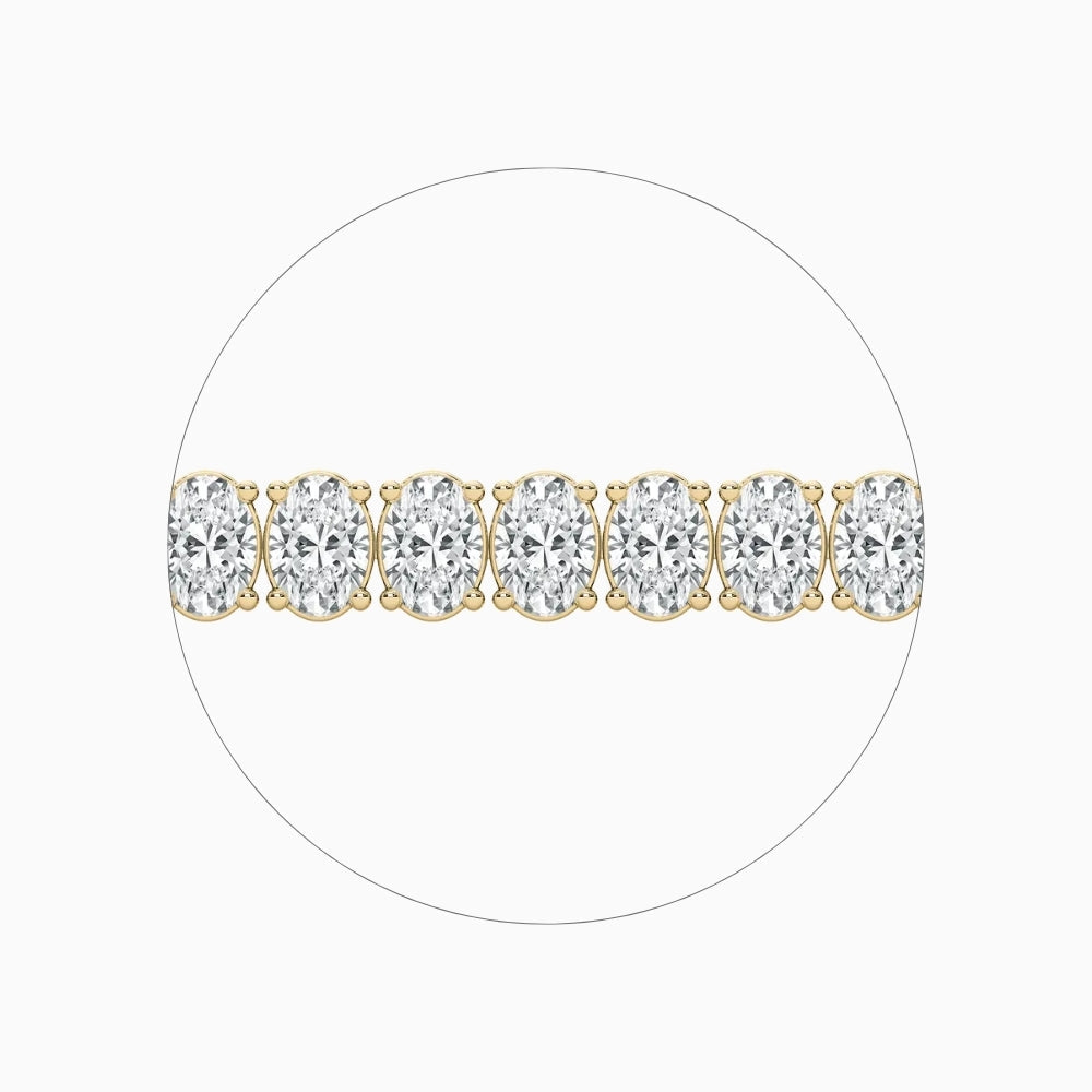 Carla Oval Cut Lab Grown Diamond Tennis Bracelet