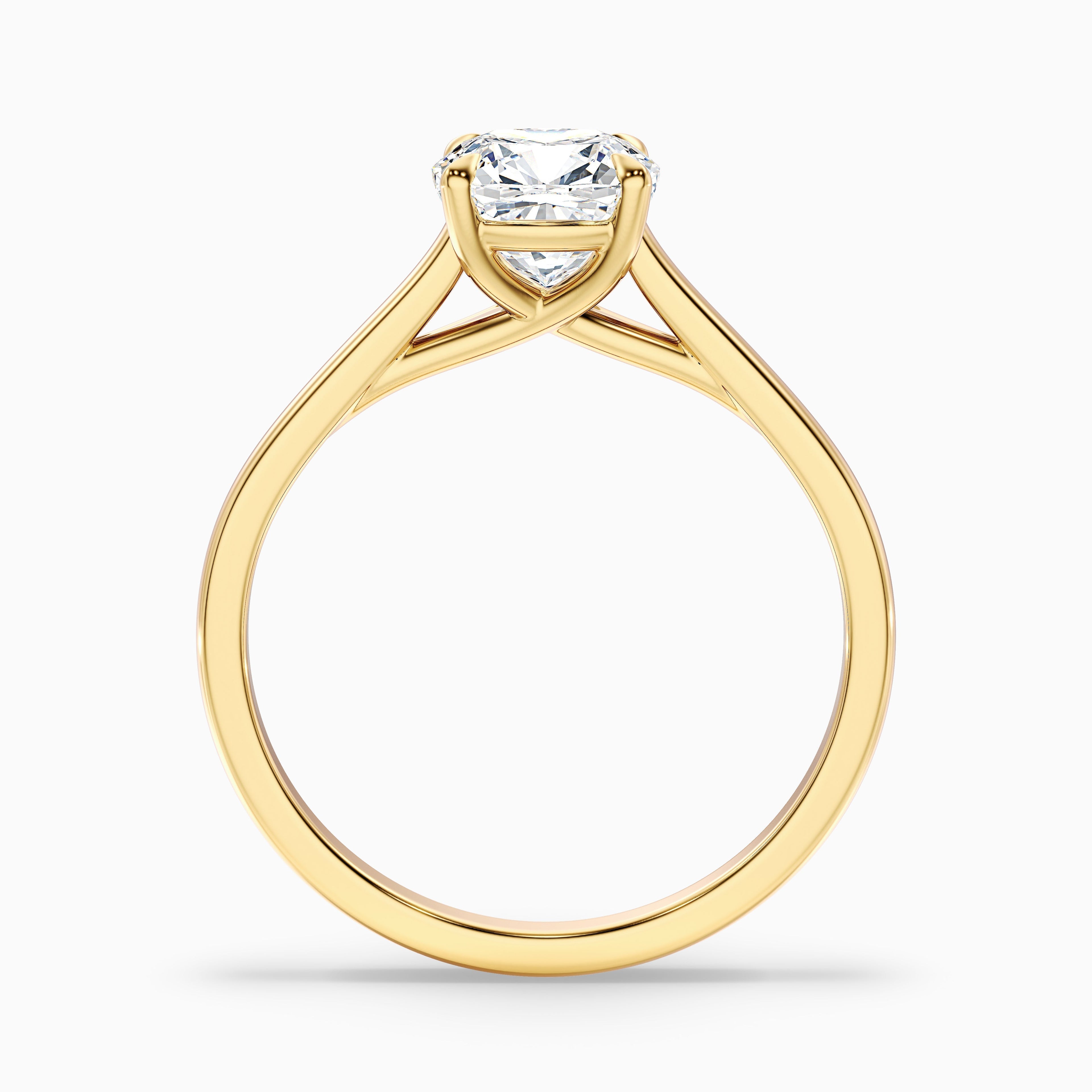 Joy 4.5 Carat Cushion Cut Solitaire Lab Grown Engagement Ring in 925 Sterling Silver