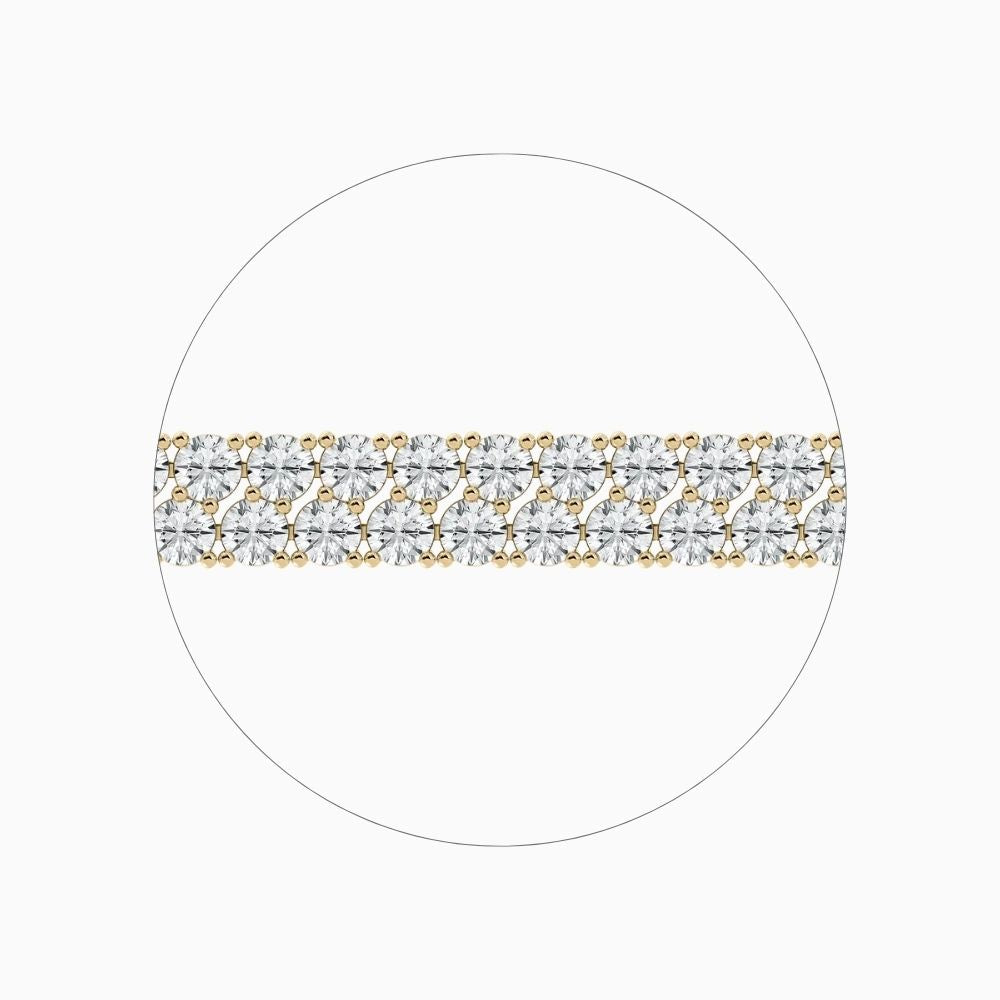 Delia Round Cut Lab Grown Diamond Mirror Magic Tennis Bracelet