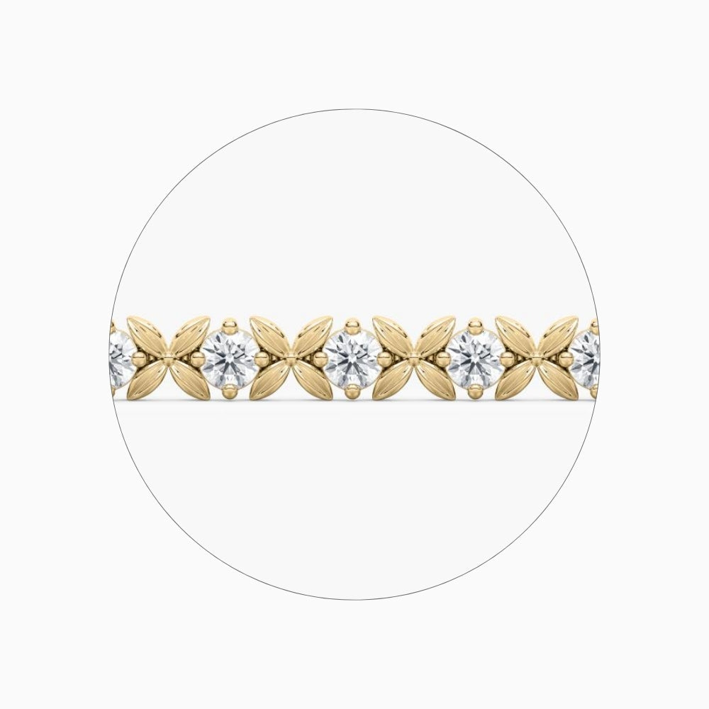 Kiera Round Lab Grown Diamond Starburst Tennis Bracelet