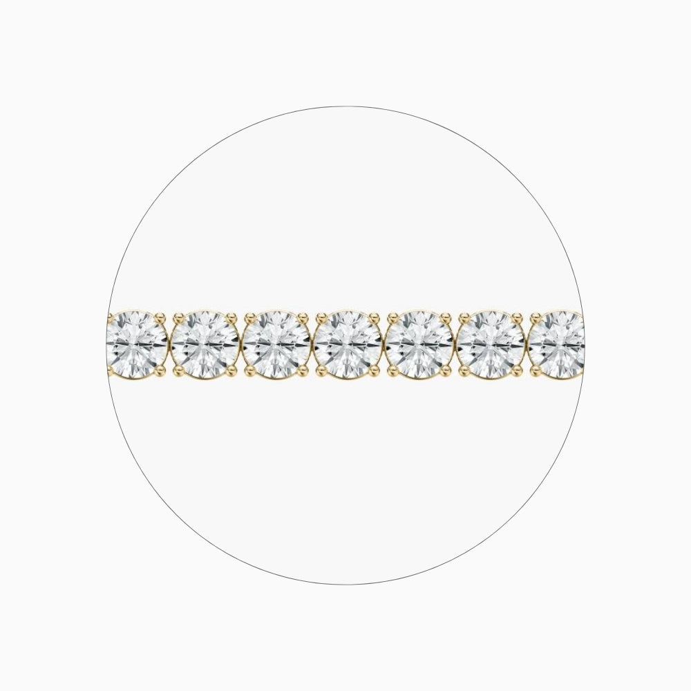 Lacey Round Cut Lab Grown Diamond Tennis Bracelet