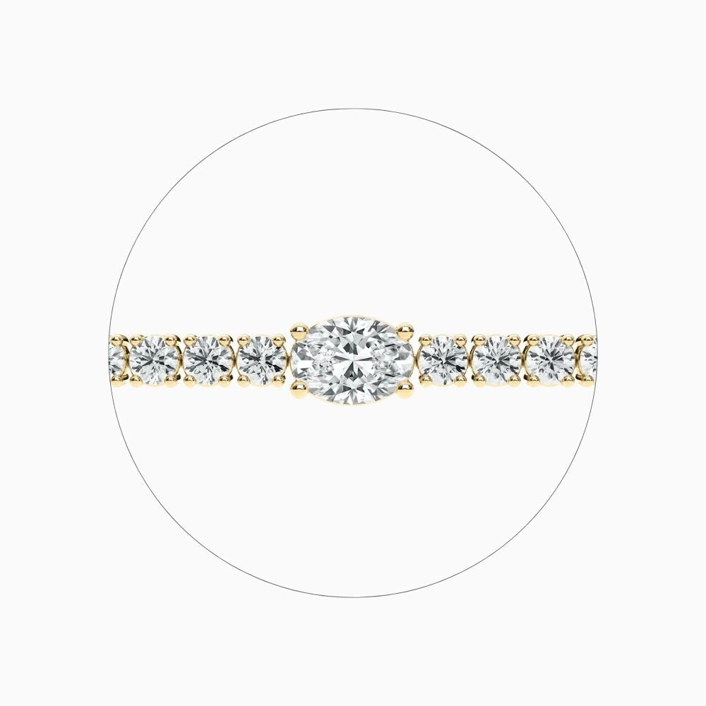 Emmy Round And Oval Cut Lab Grown Diamond Tennis Bracelet