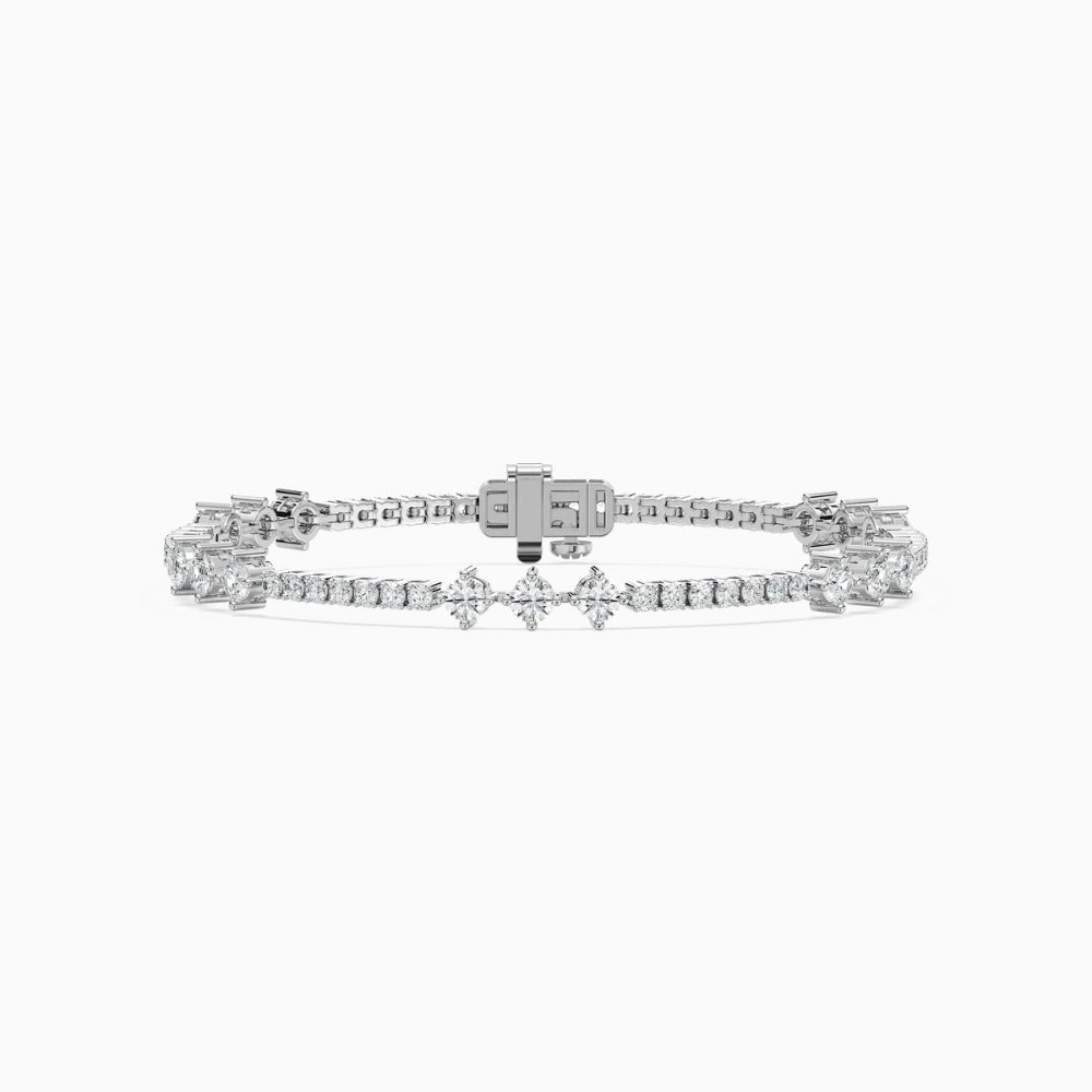 Donna Round Lab Grown Diamond Cascade Frost Tennis Bracelet