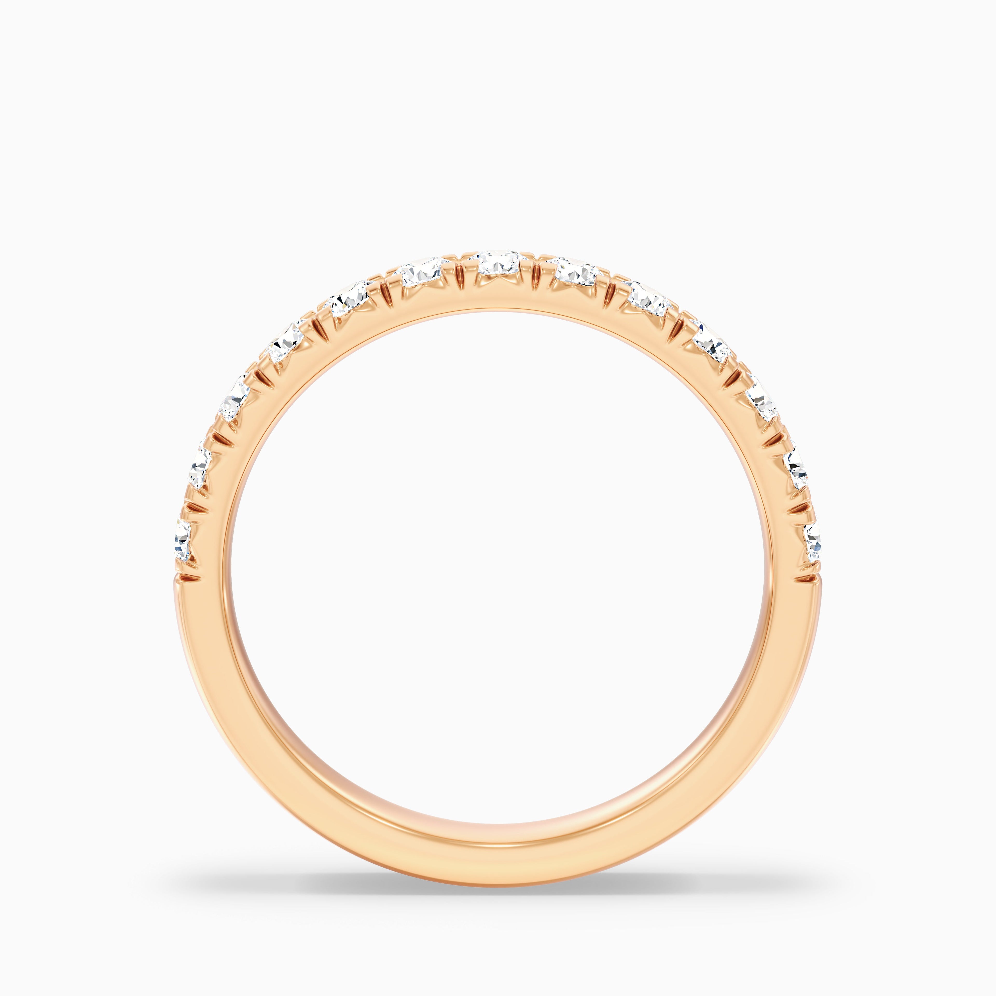 Victoria Round Cut Half Eternity Lab Grown Diamond Wedding Band