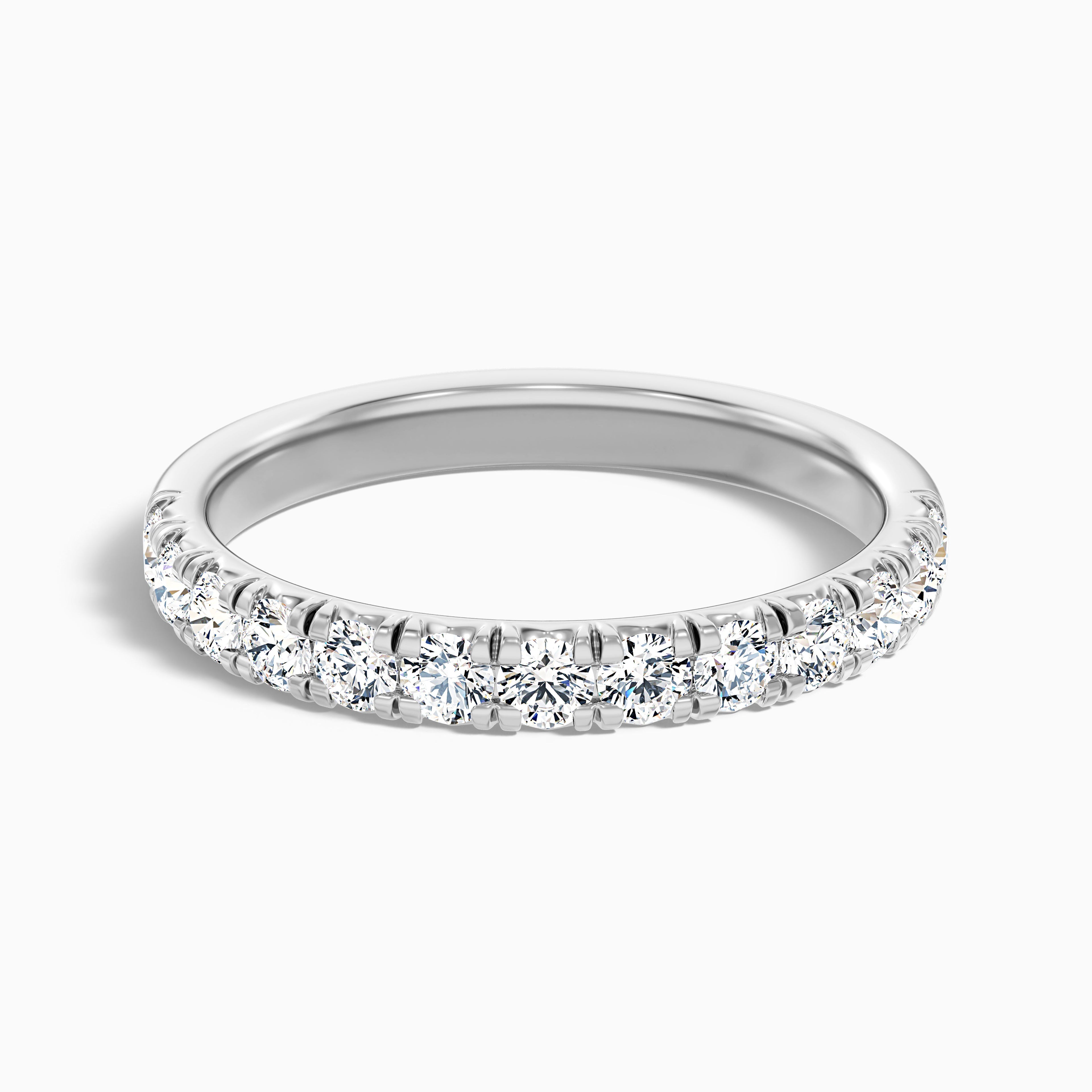 Victoria Round Cut Half Eternity Lab Grown Diamond Wedding Band