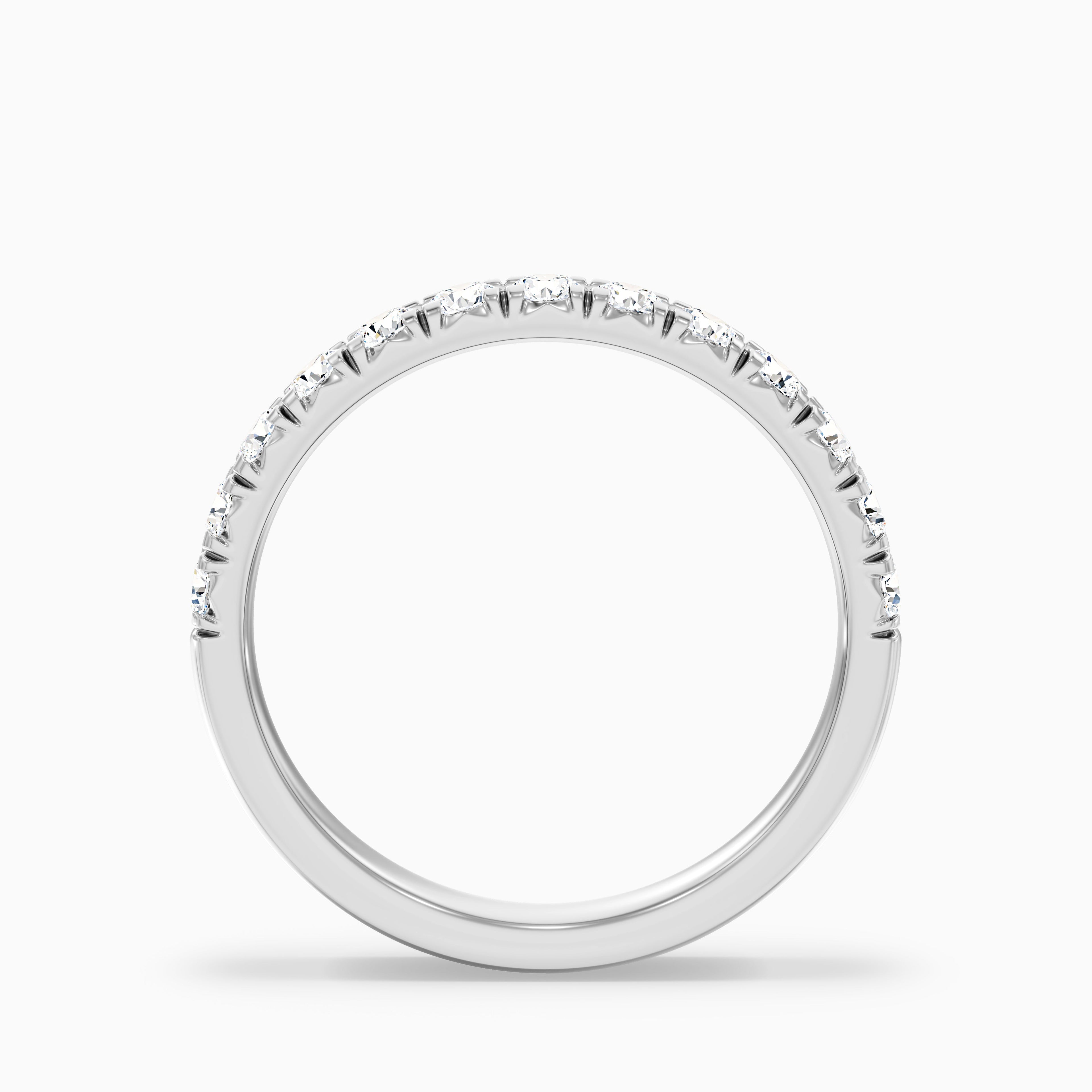 Victoria Round Cut Half Eternity Lab Grown Diamond Wedding Band