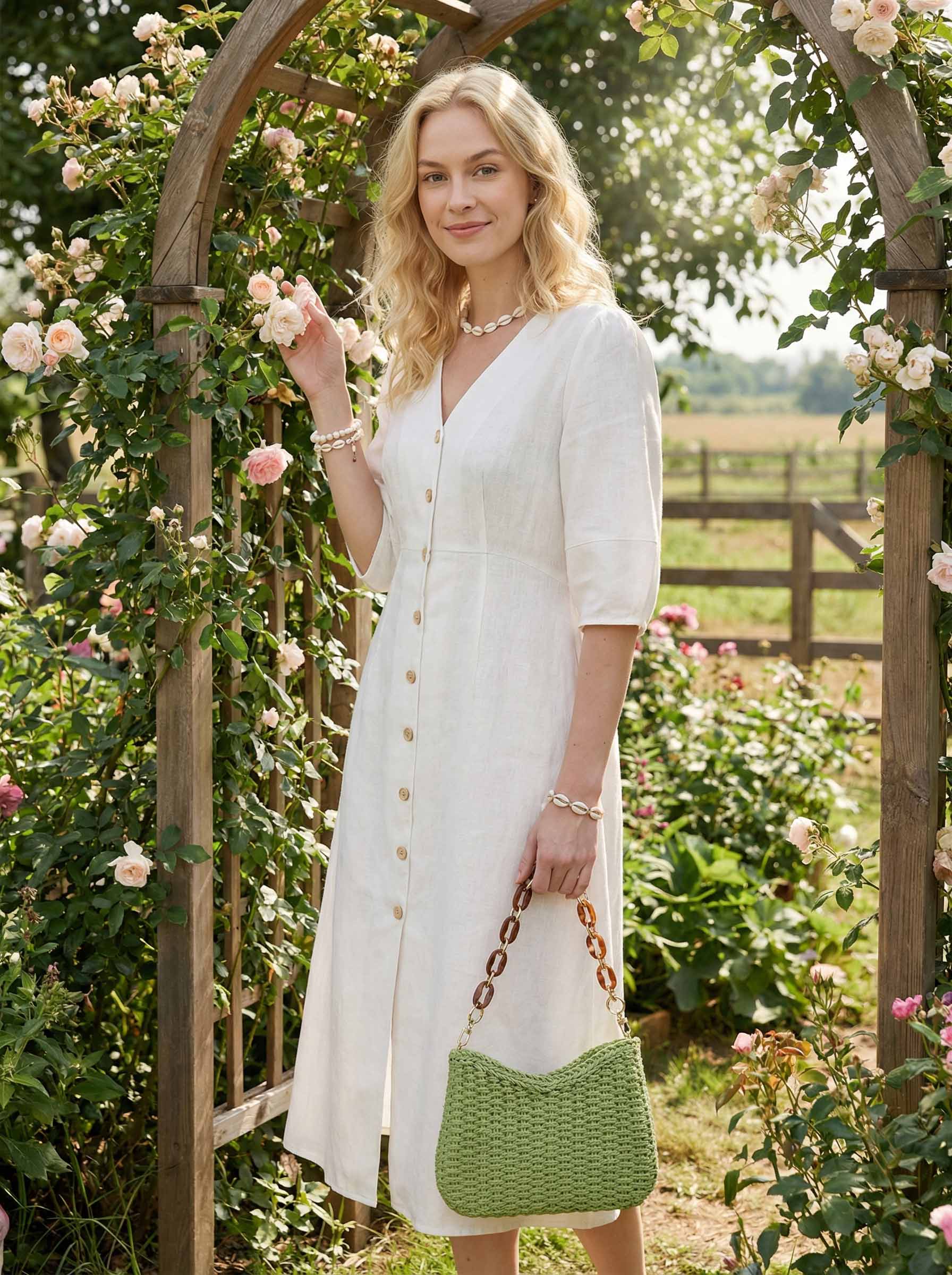 Colorful Woven Straw Shoulder Bag DestGlow