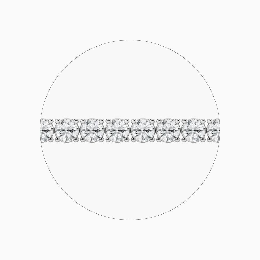 Reina Round Lab Grown Diamond Dazzling Tennis Bracelet
