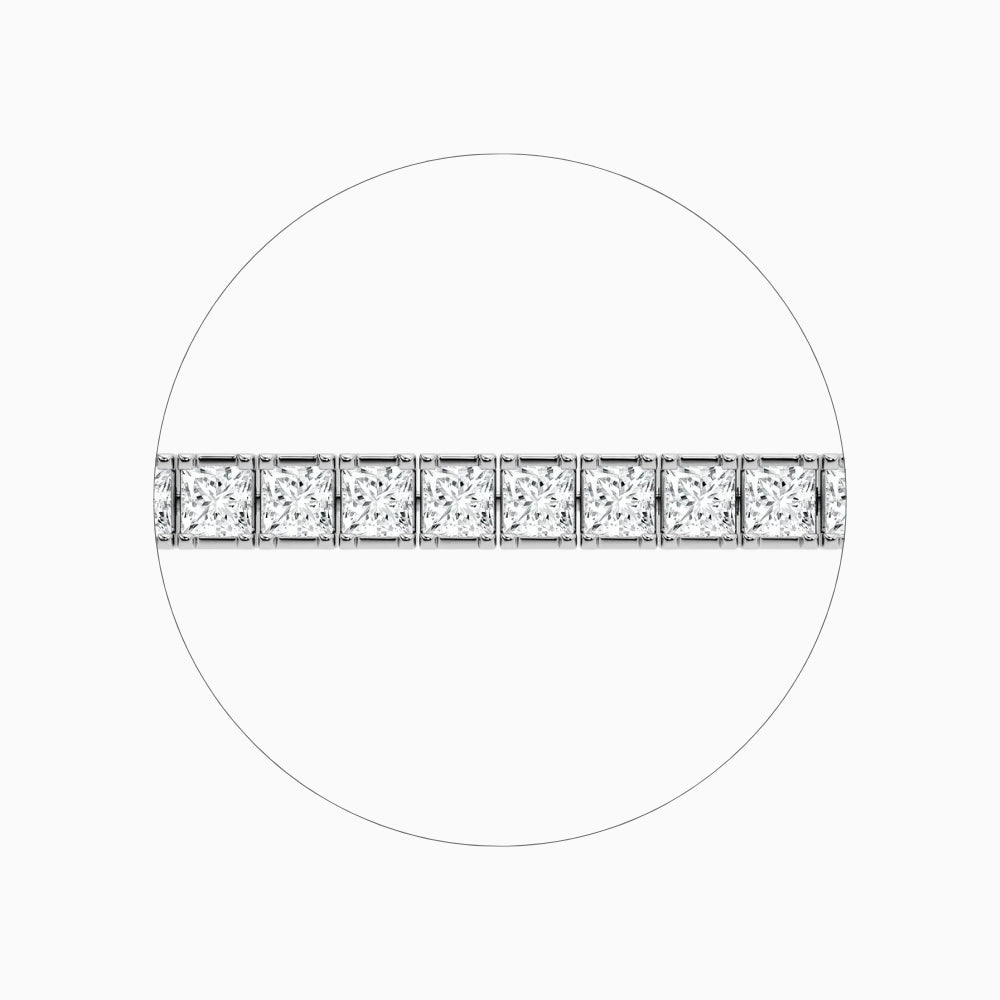 Breezy Princess Cut Lab Grown Diamond Tennis Bracelet