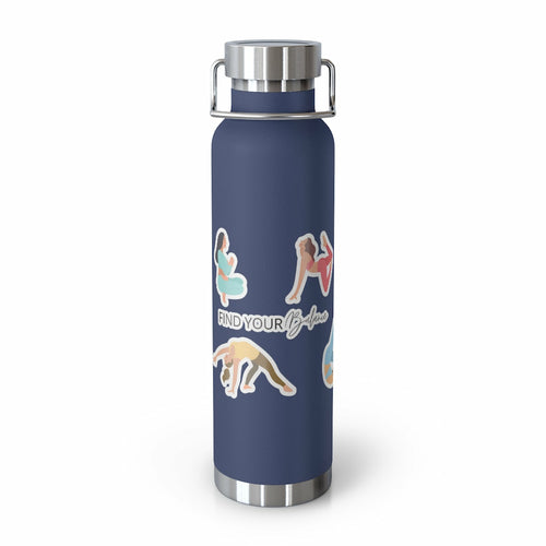 Yoga Poses Find Your Balance Insulated Bottle - 22oz Stainless Steel Vacuum Flask