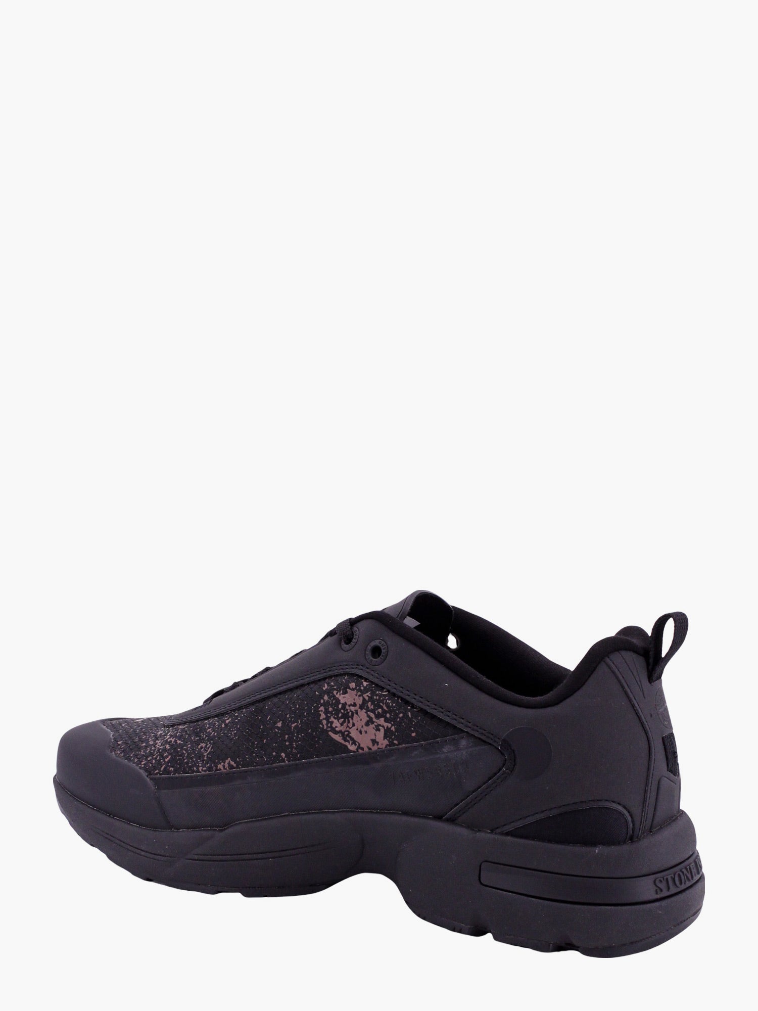 Stone Island Men Grime Man Black Sneakers by Luosophy