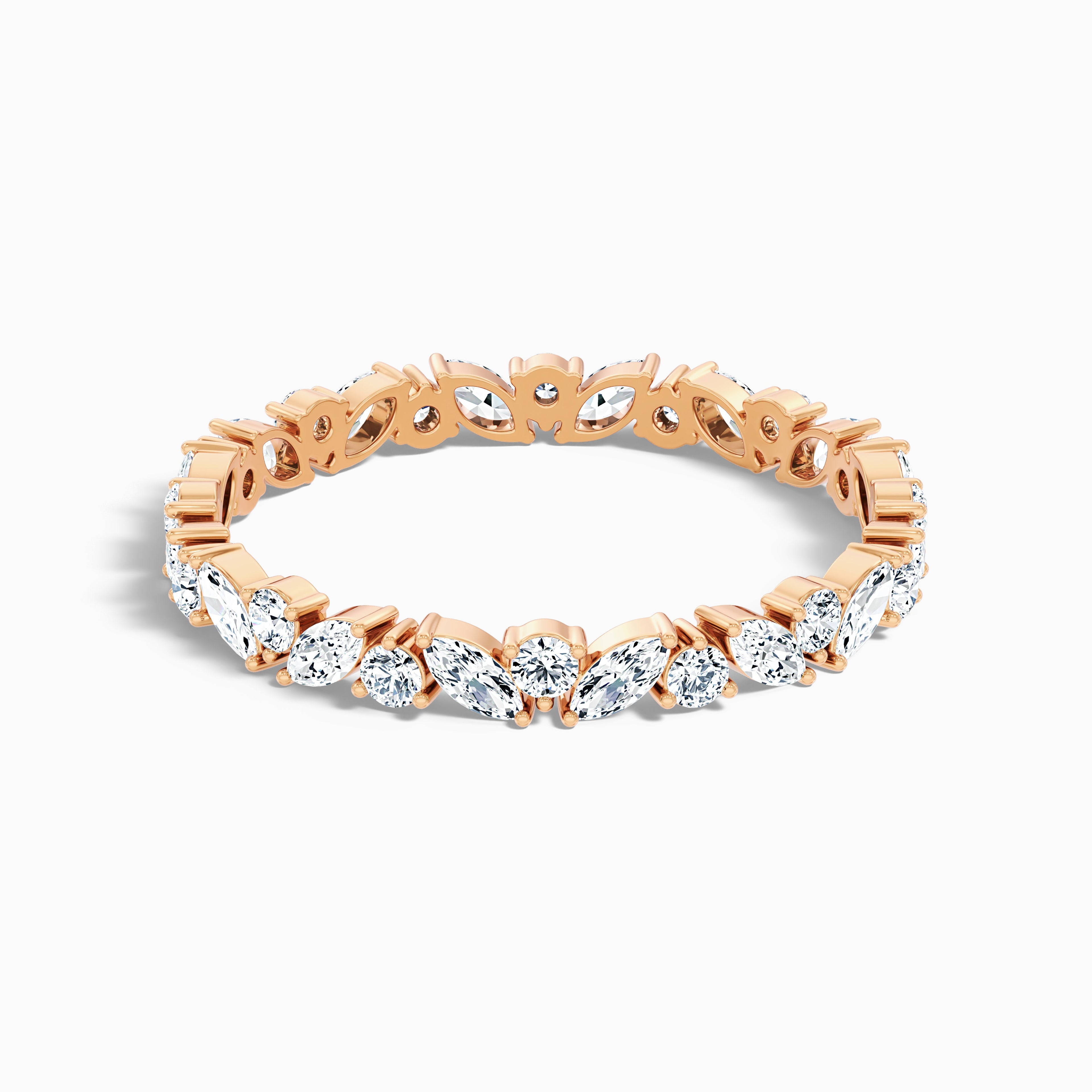 Sylvara Marquise and Round Cut Cluster Lab Grown Diamond Wedding Band