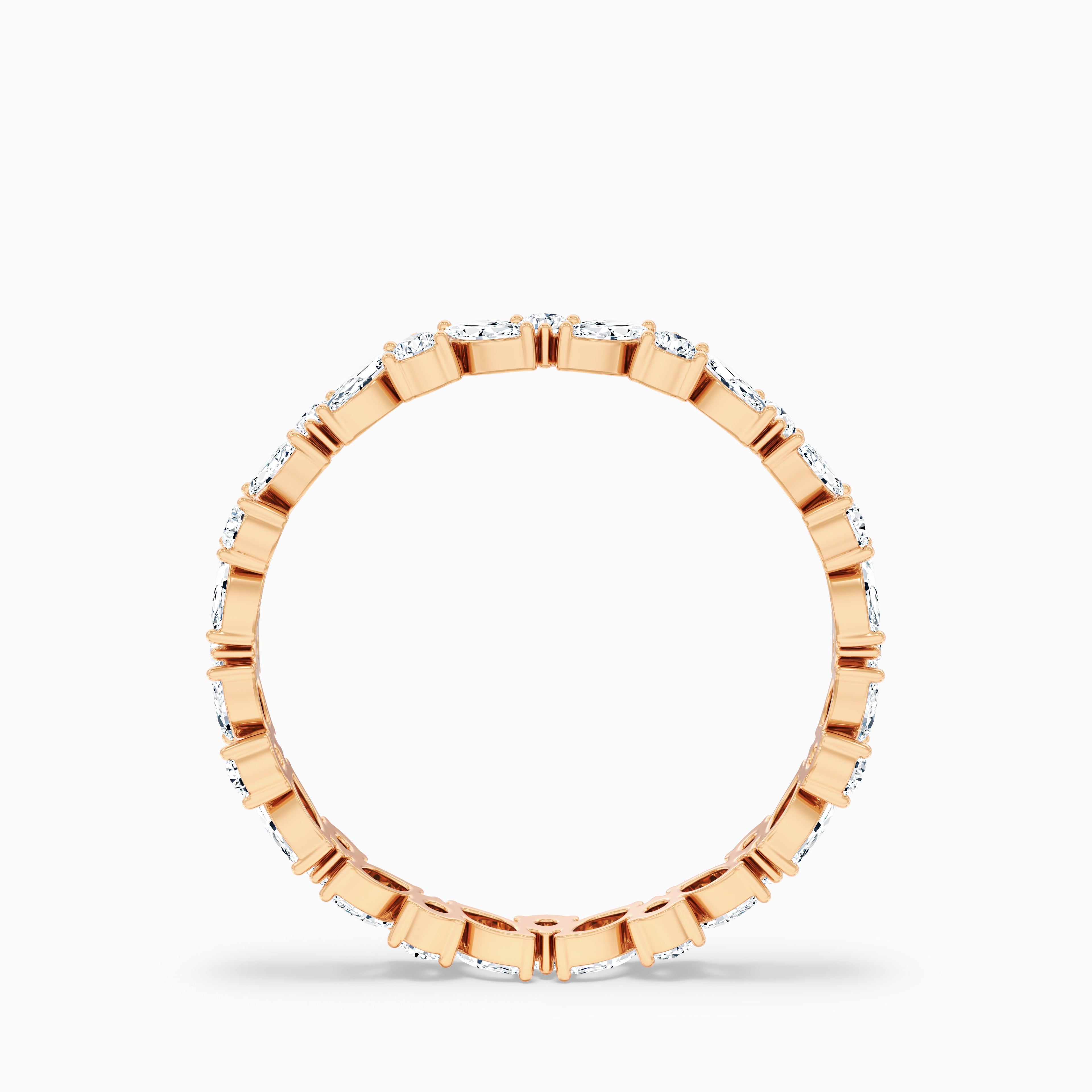 Sylvara Marquise and Round Cut Cluster Lab Grown Diamond Wedding Band