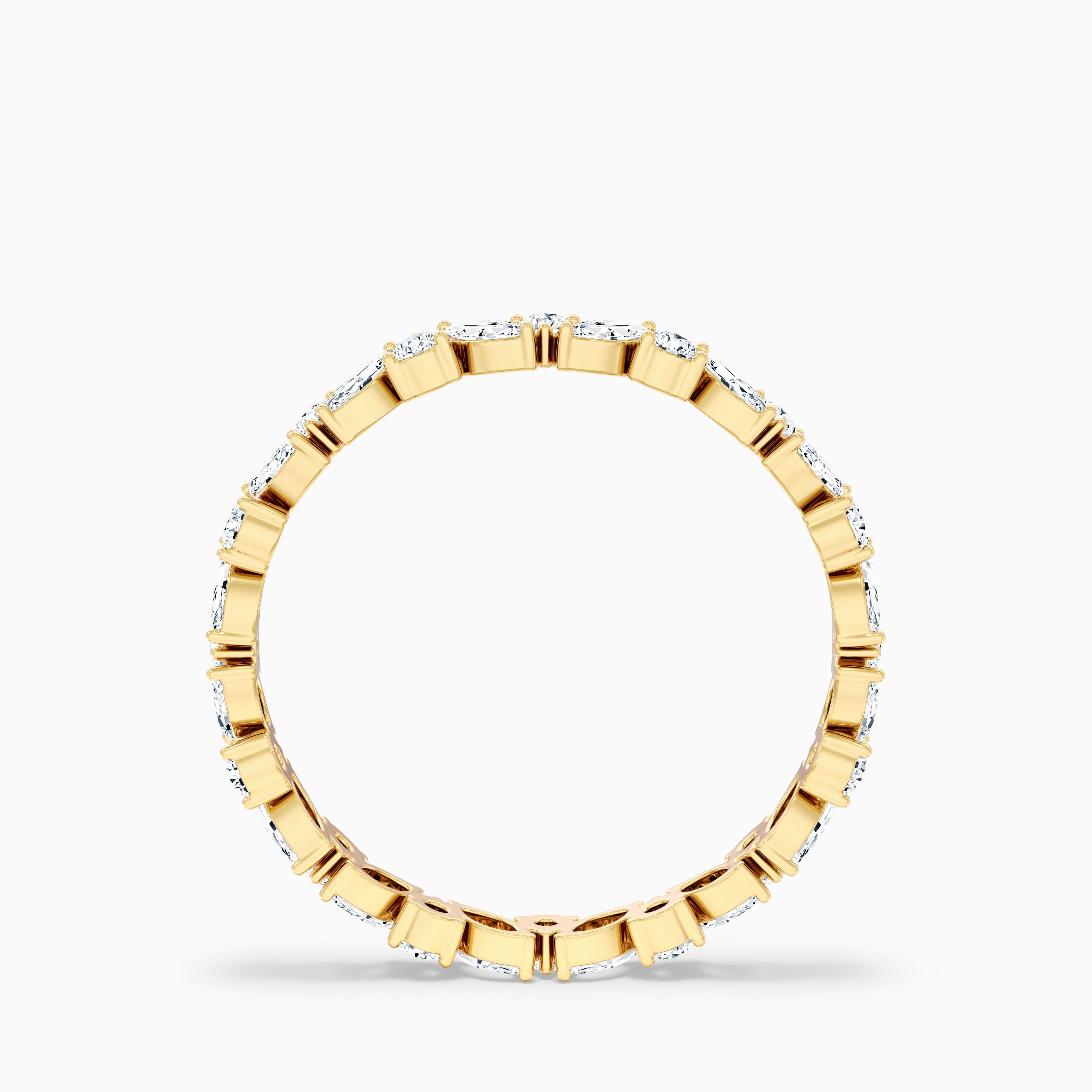 Sylvara Marquise and Round Cut Cluster Lab Grown Diamond Wedding Band