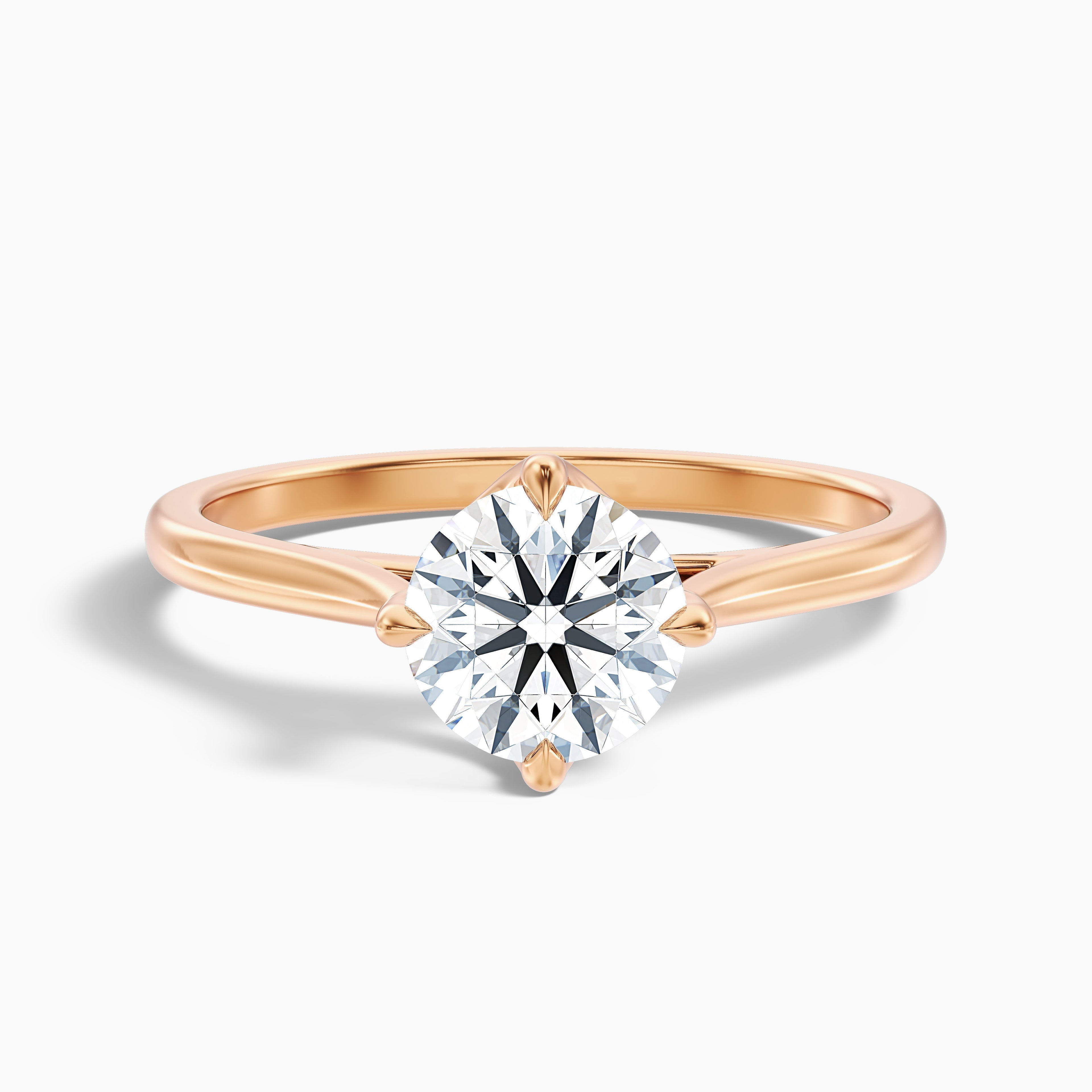 Tia 1.5 Carat Round Cut Solitaire Lab Grown Engagement Ring in 925 Sterling Silver