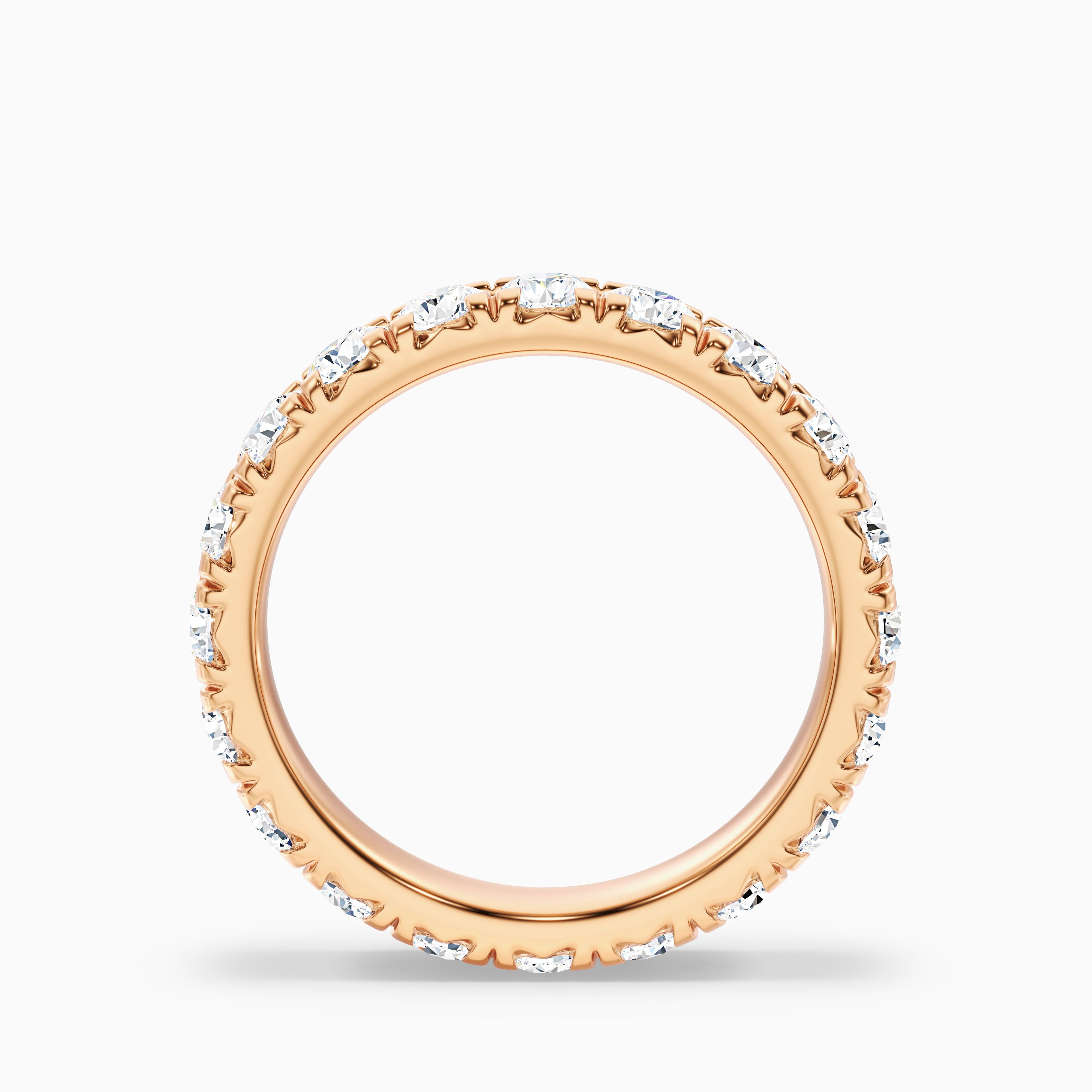 Matilda French Pave Round Cut Eternity Lab Grown Diamond Wedding Band
