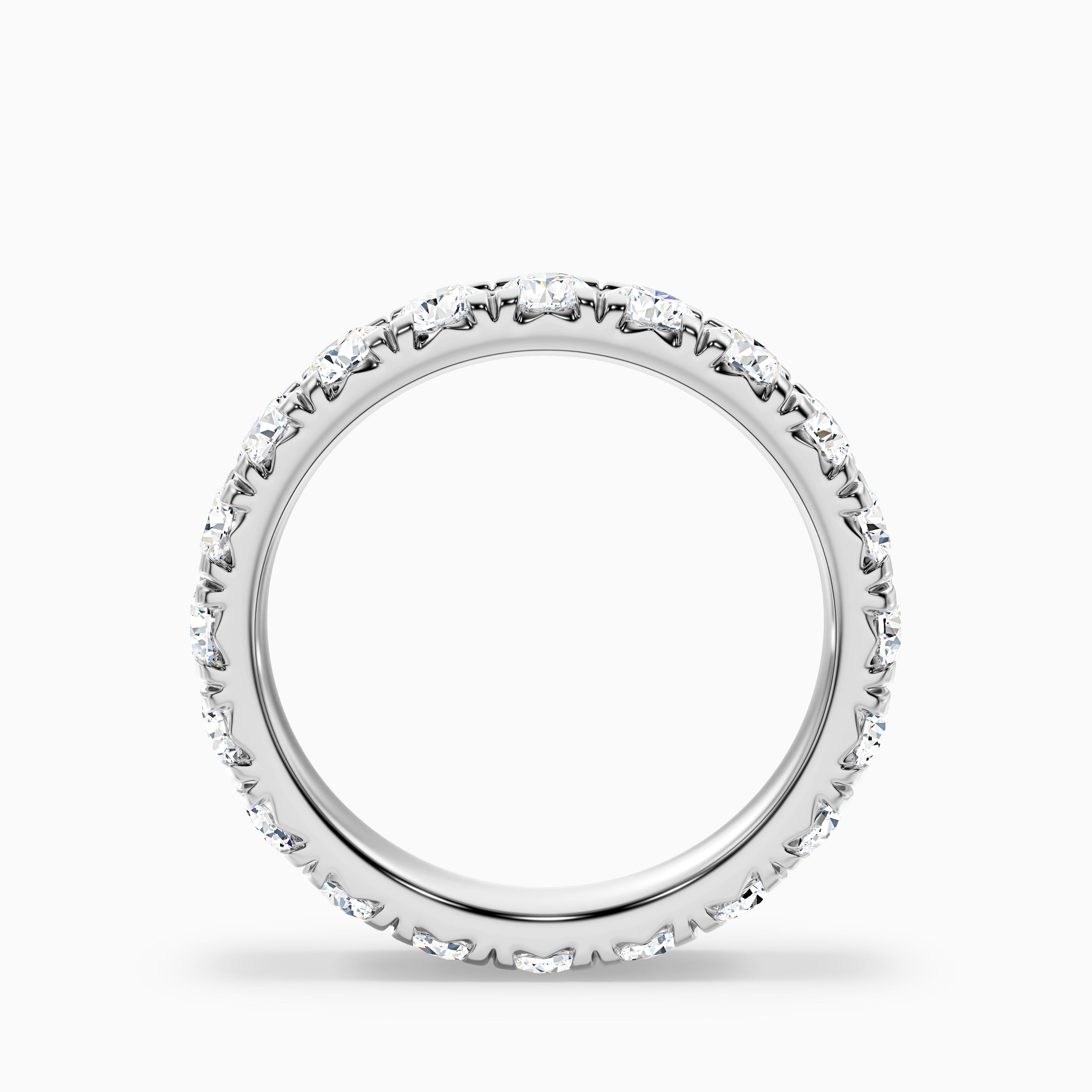 Matilda French Pave Round Cut Eternity Lab Grown Diamond Wedding Band