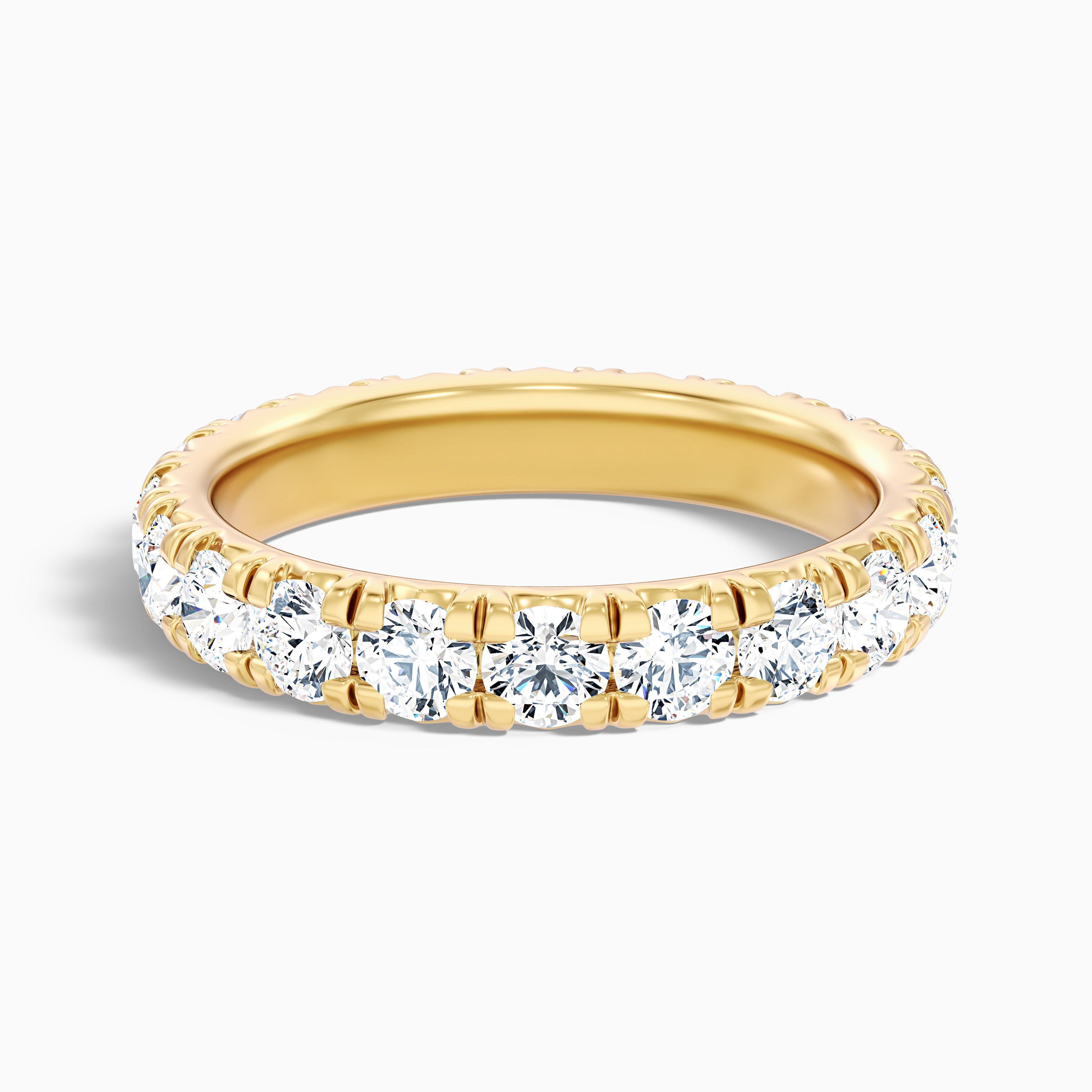 Matilda French Pave Round Cut Eternity Lab Grown Diamond Wedding Band