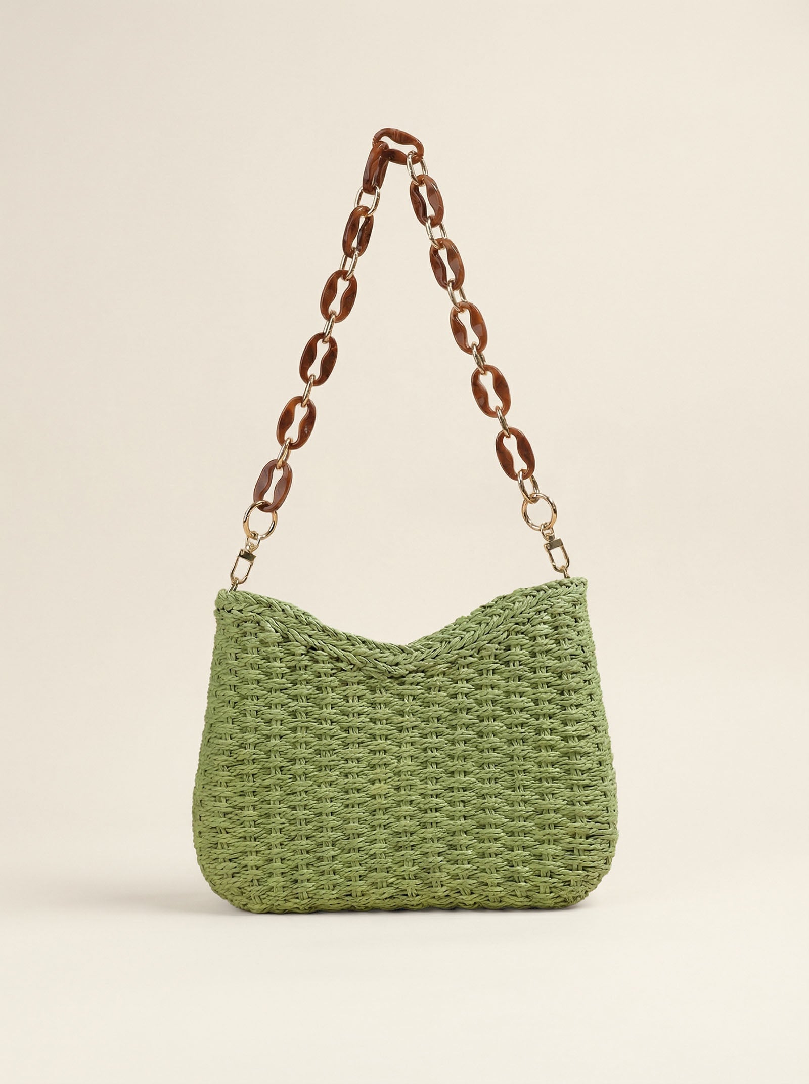 Colorful Woven Straw Shoulder Bag DestGlow