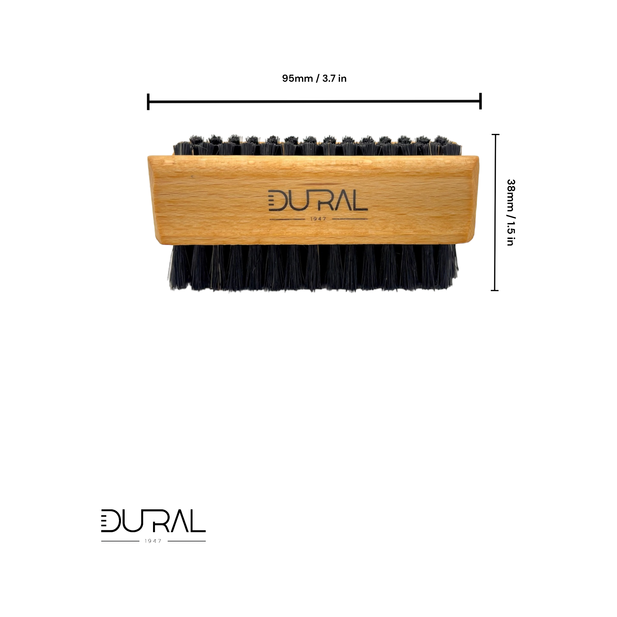 Dural Beech wood hand & nail brush with black natural bristles - 4/6 rows by Pasteur Pharmacy