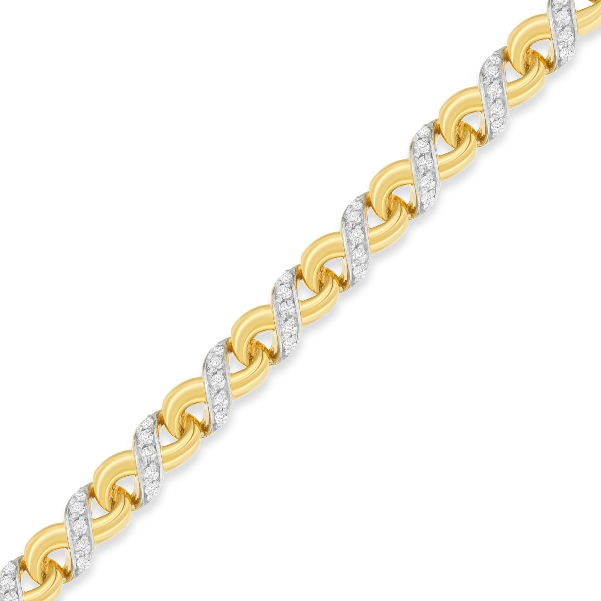 10K Yellow Gold 1 cttw Diamond Riviera Statement Pendant Necklace (J-K, I2-I3)