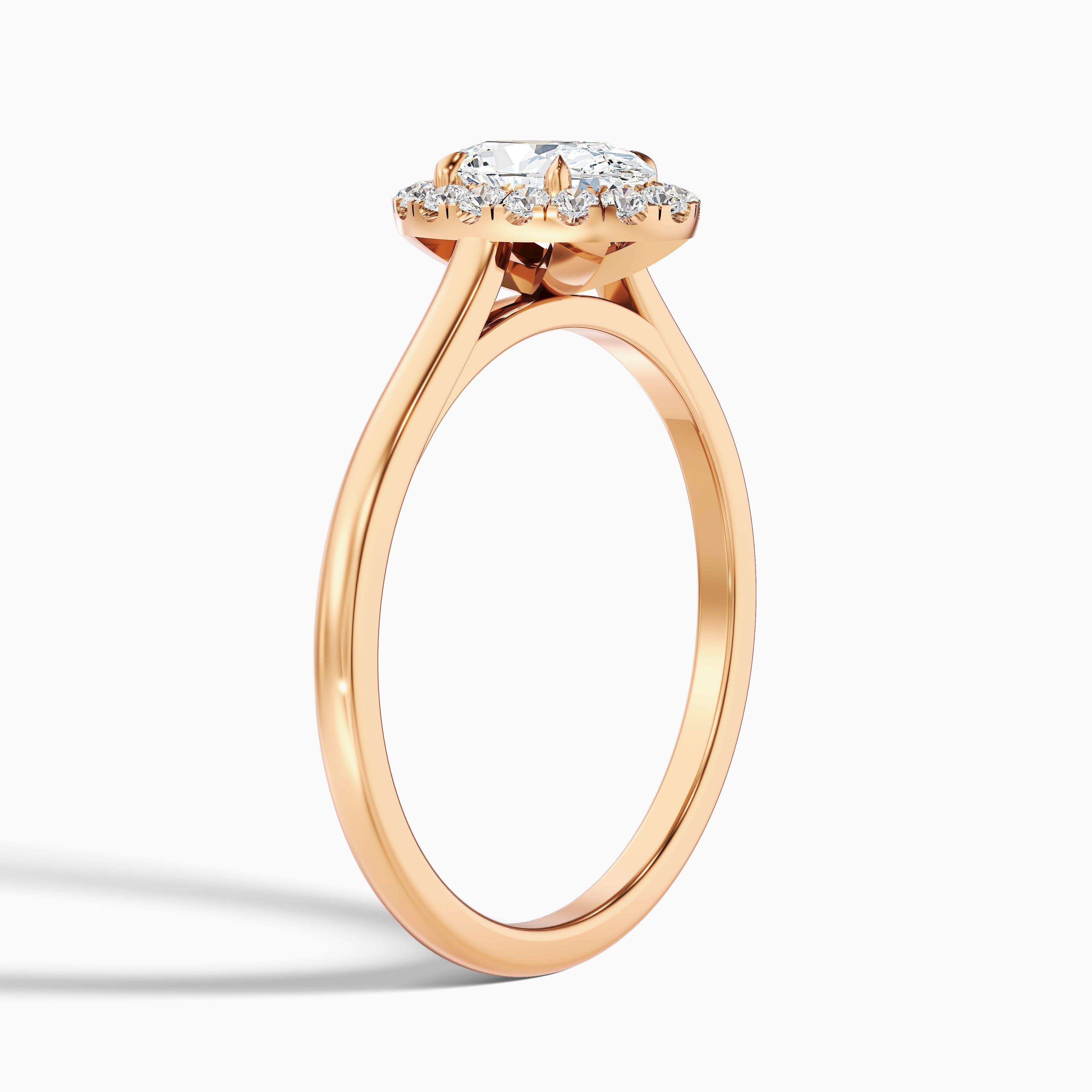 Sofia 5.5 Carat Oval Halo Moissanite Diamond Ring in 10k Rose Gold