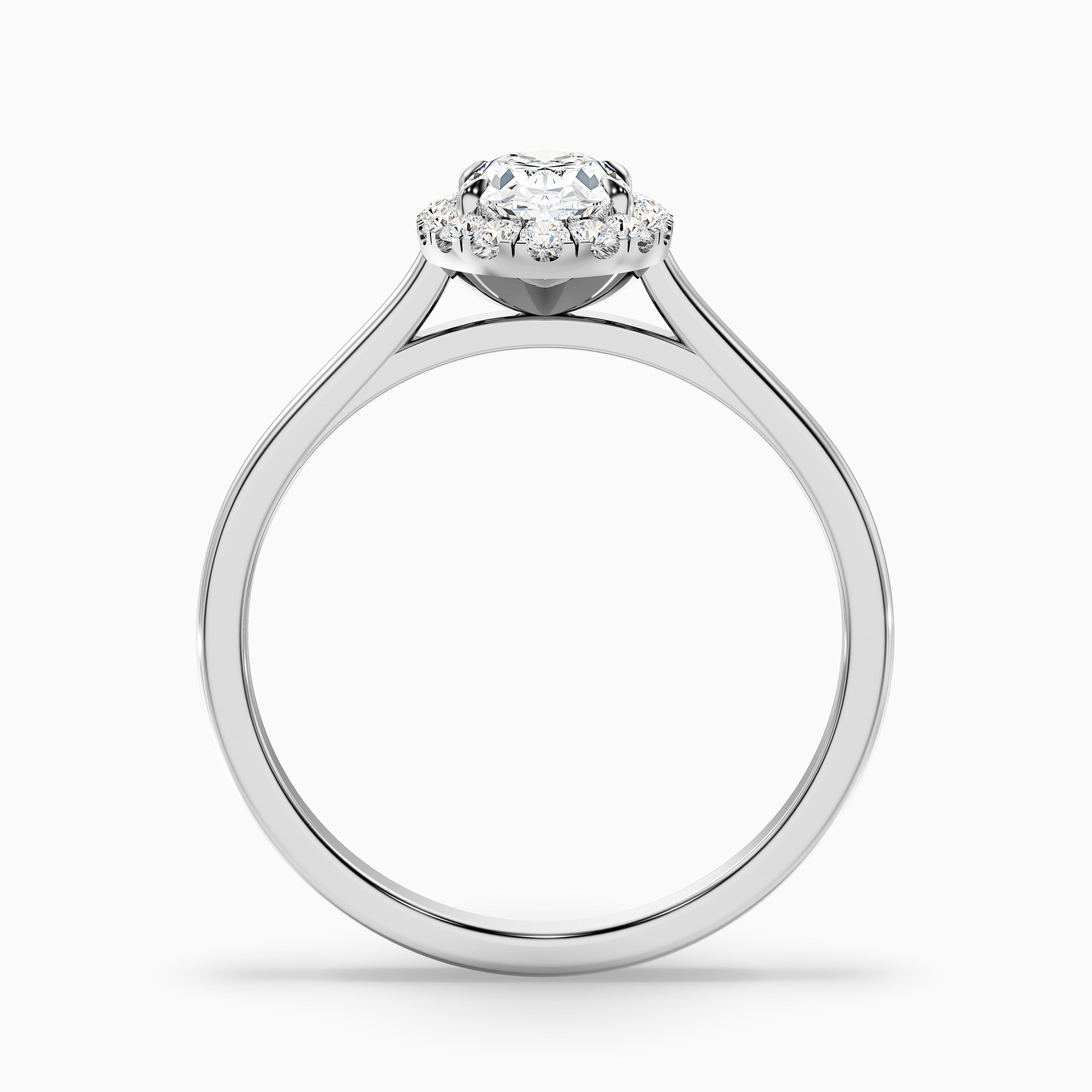Sofia 3.5 Carat Oval Halo Moissanite Diamond Ring in 14k Rose Gold