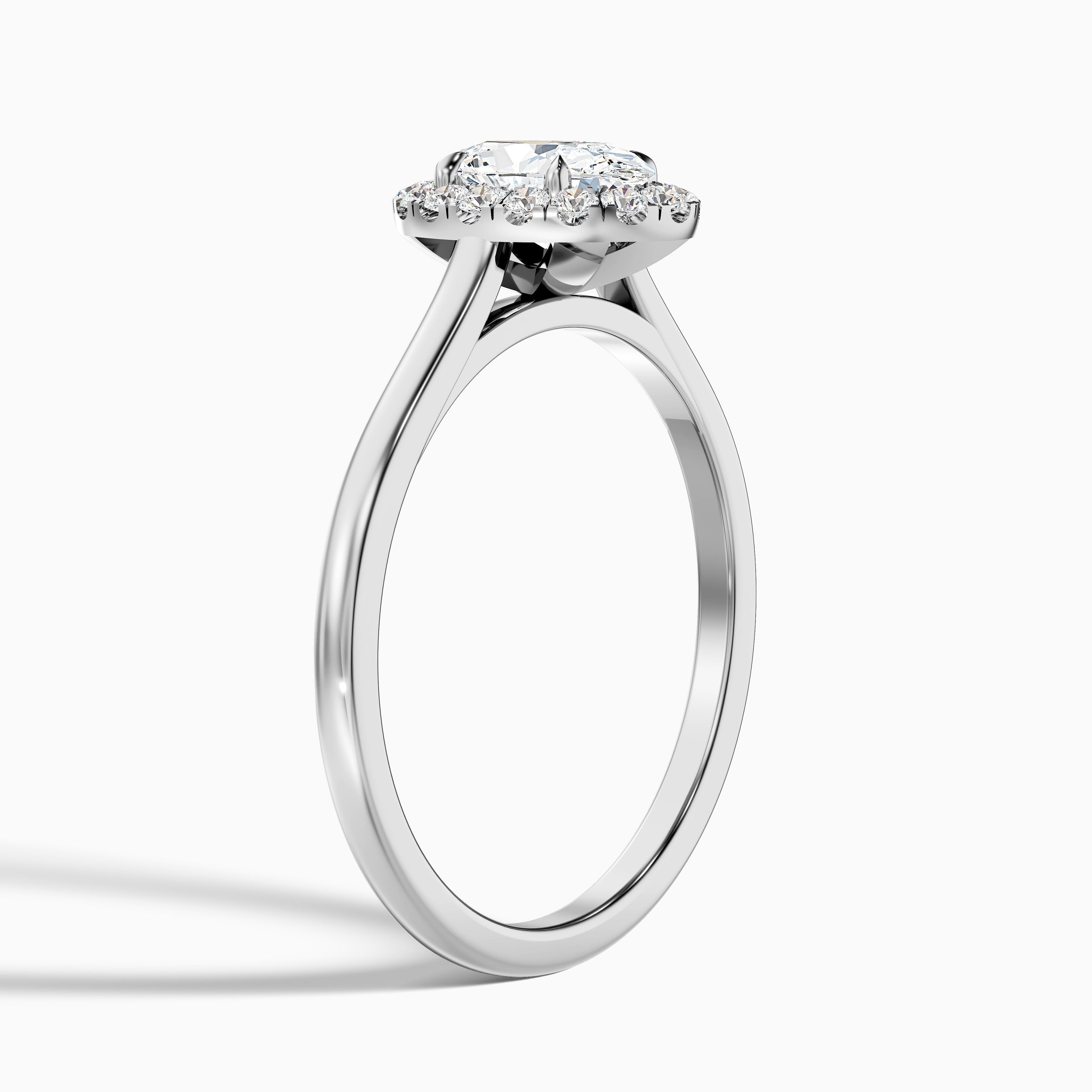 Sofia 1 Carat Oval Halo Moissanite Diamond Ring in 18k Yellow Gold