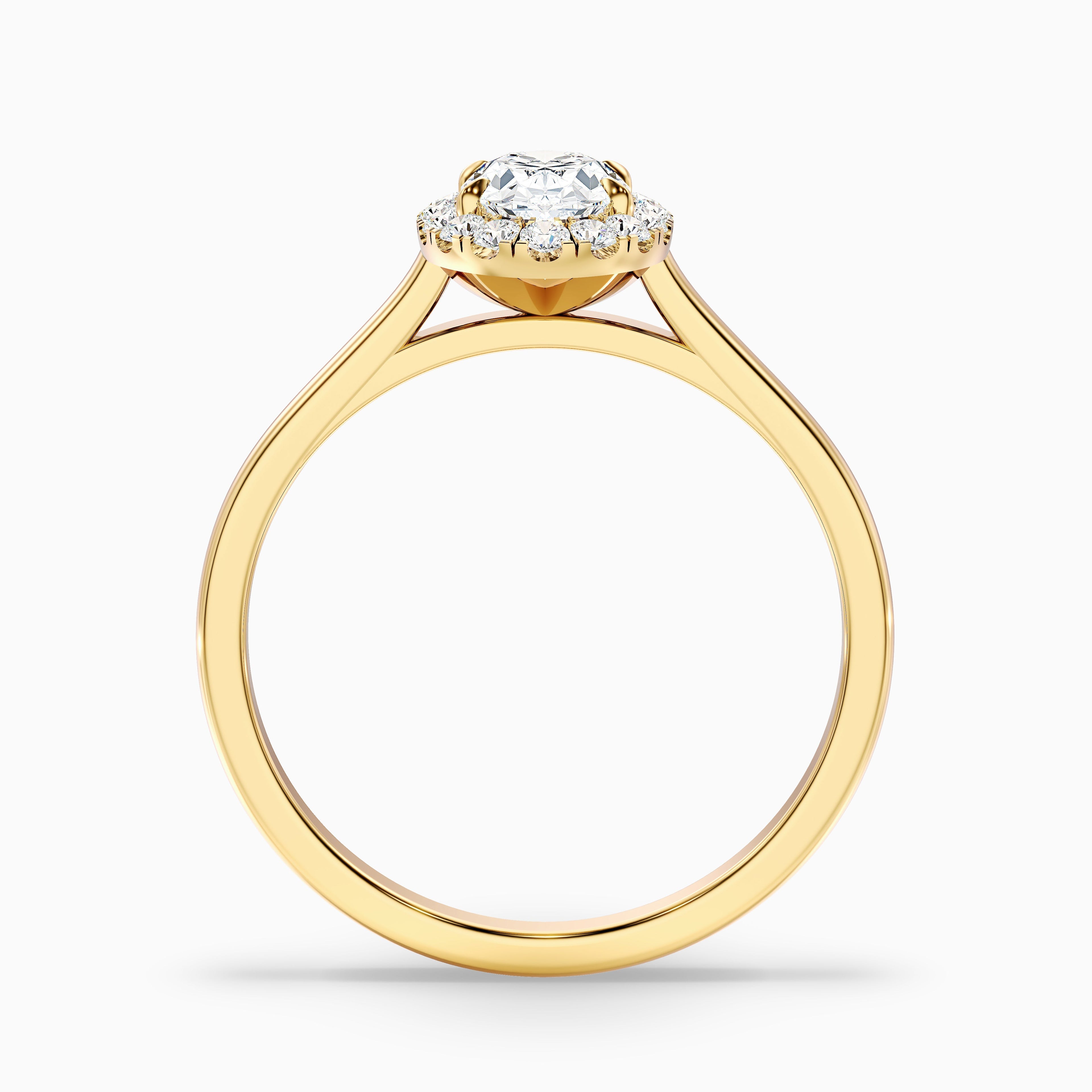 Mira 4.5 Carat Oval Halo Lab Grown Engagement Ring in Platinum